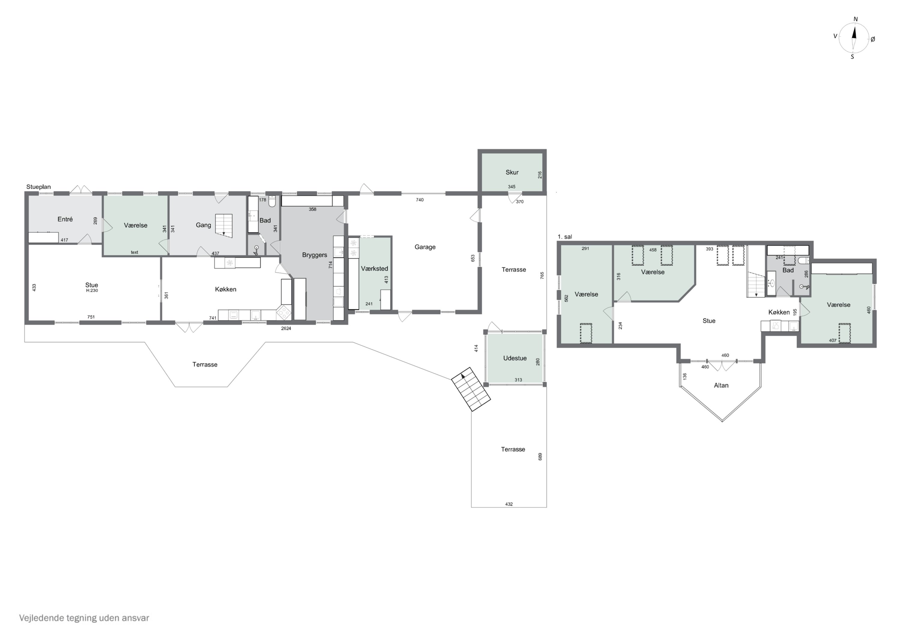 Plantegninger billede af Hvirrekærvej 148, Bjergby, 9800 Hjørring