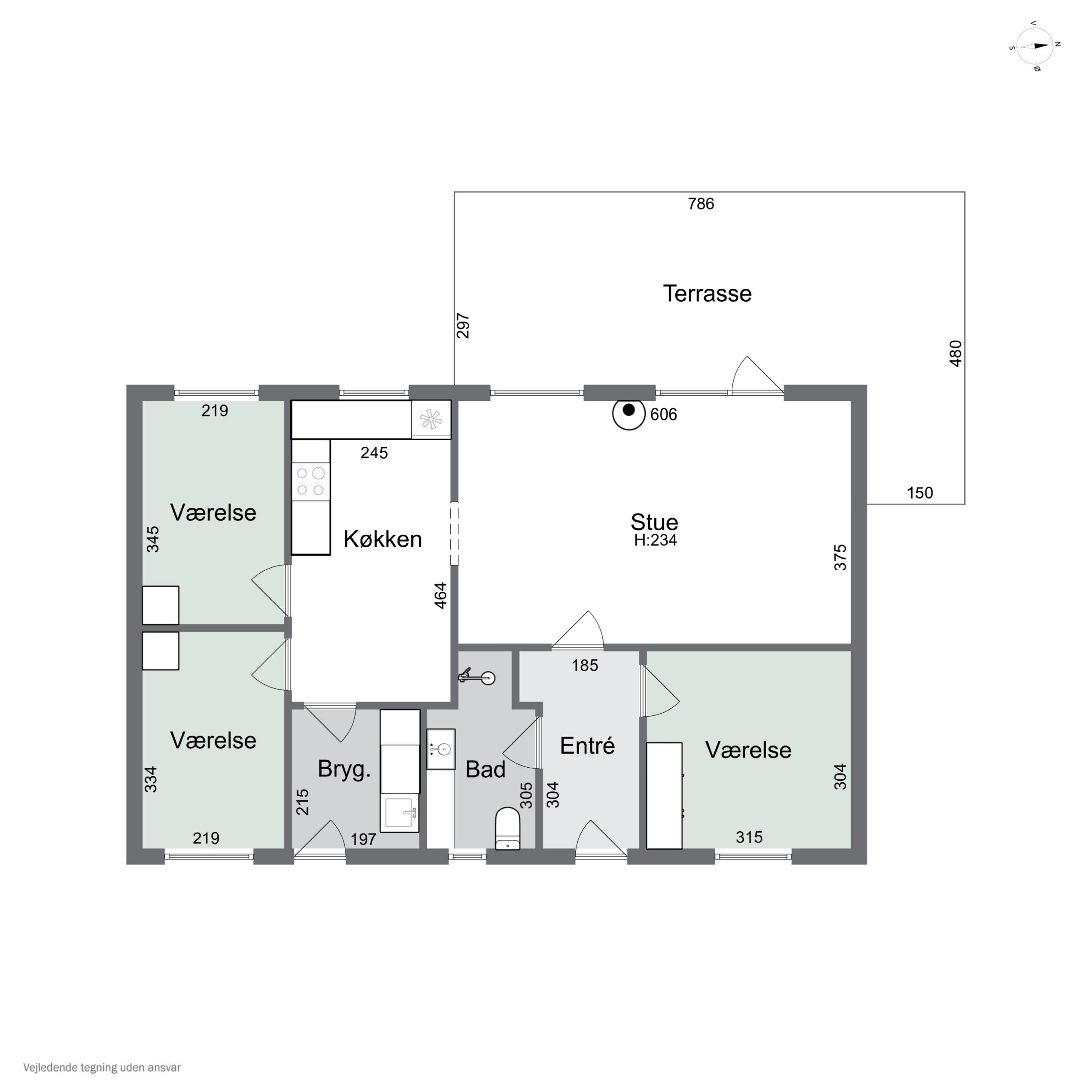 Plantegninger billede af Krogsgårdsvej 13F, Hvam, 8620 Kjellerup