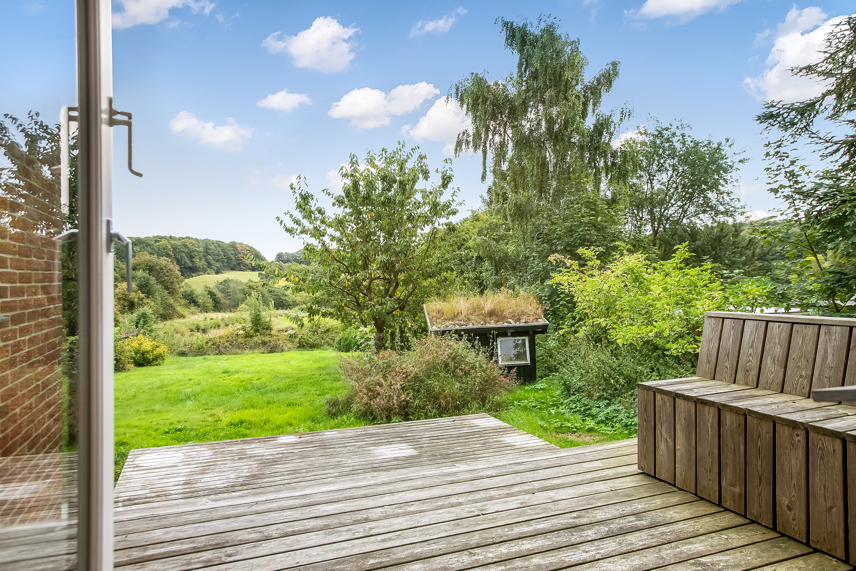 Fremhævet terrasse billede i fuldskærmstilstand. Billede af Sellerup Vangvej 116, Sellerup, 7080 Børkop