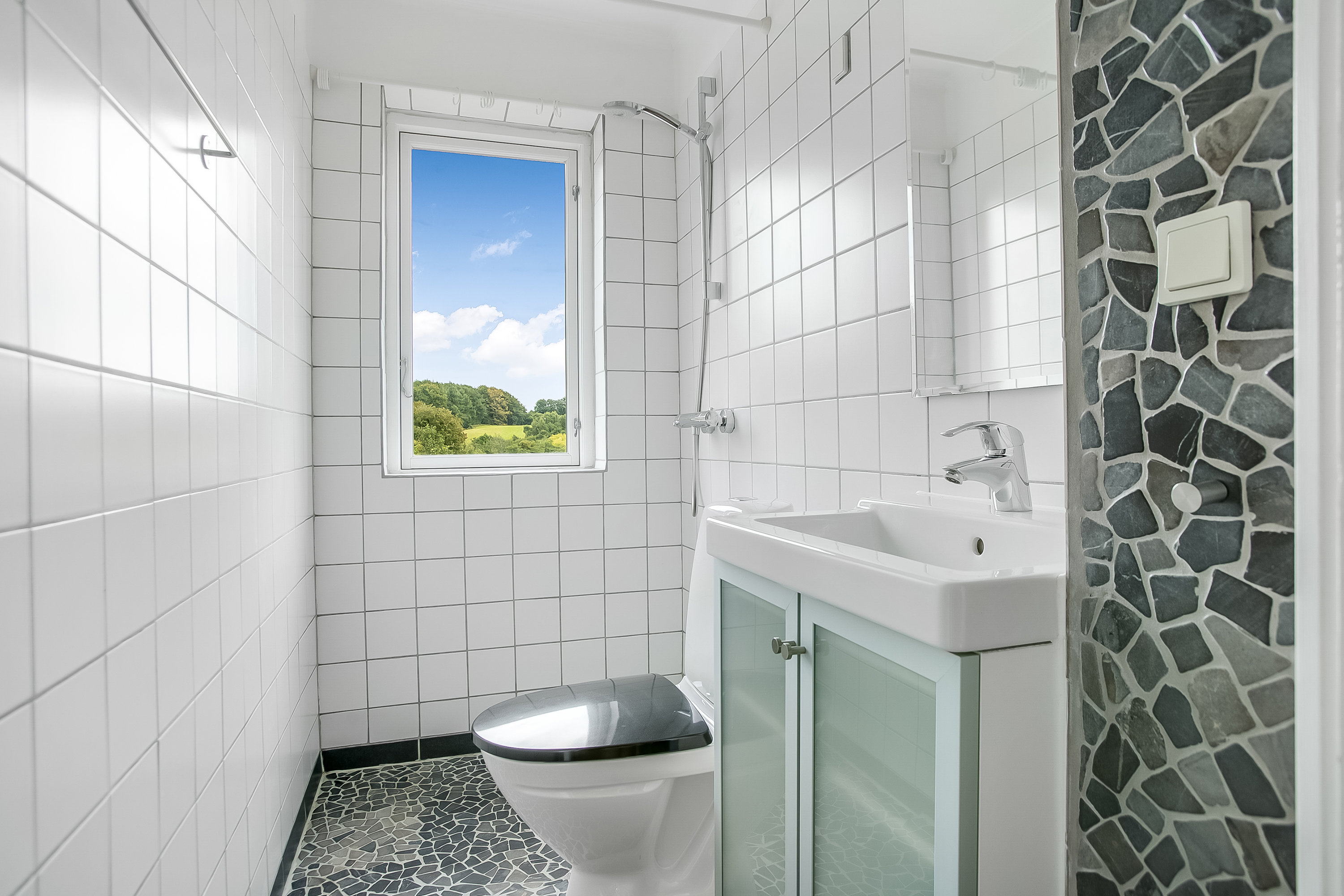 Fremhævet badeværelse billede i fuldskærmstilstand. Billede af Sellerup Vangvej 116, Sellerup, 7080 Børkop