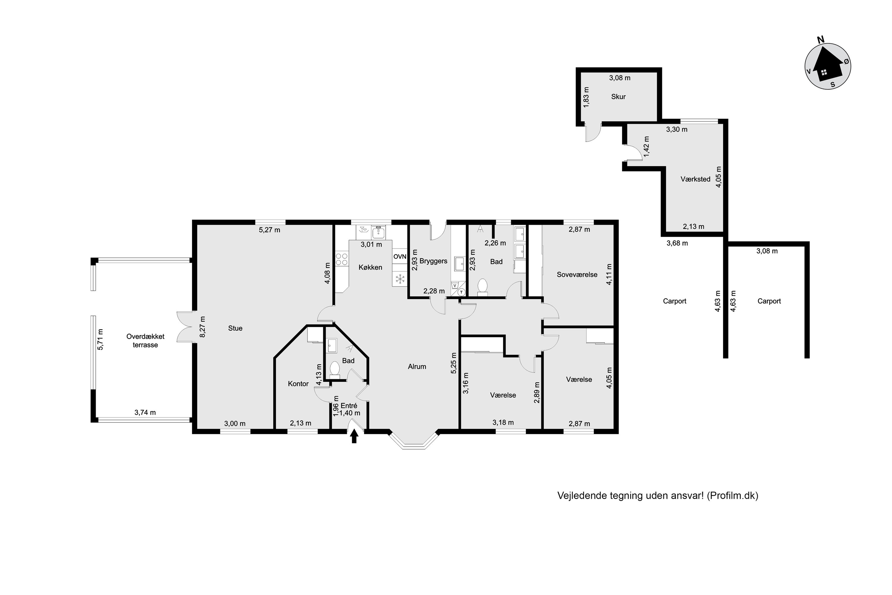 Plantegninger billede af Vester Alle 16, 6933 Kibæk