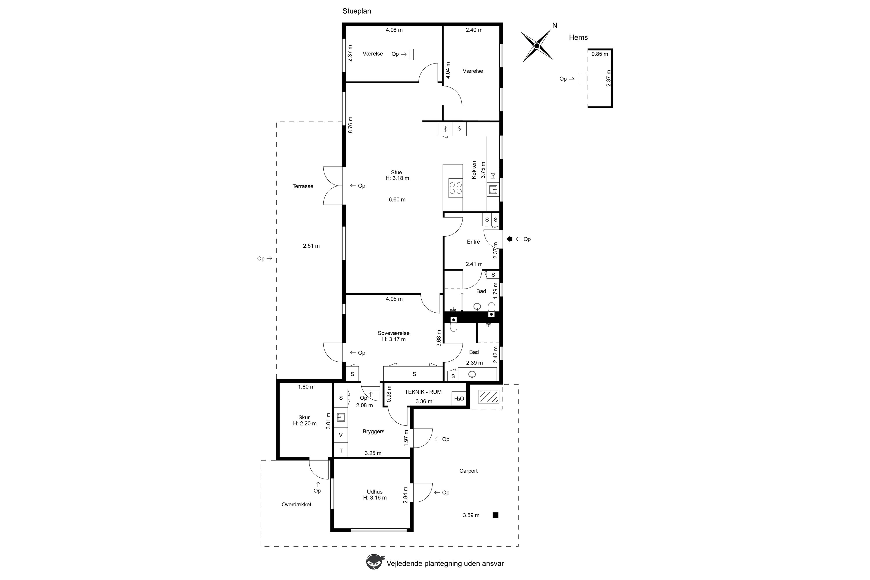 Plantegninger billede af Jægervej 44B, 2791 Dragør