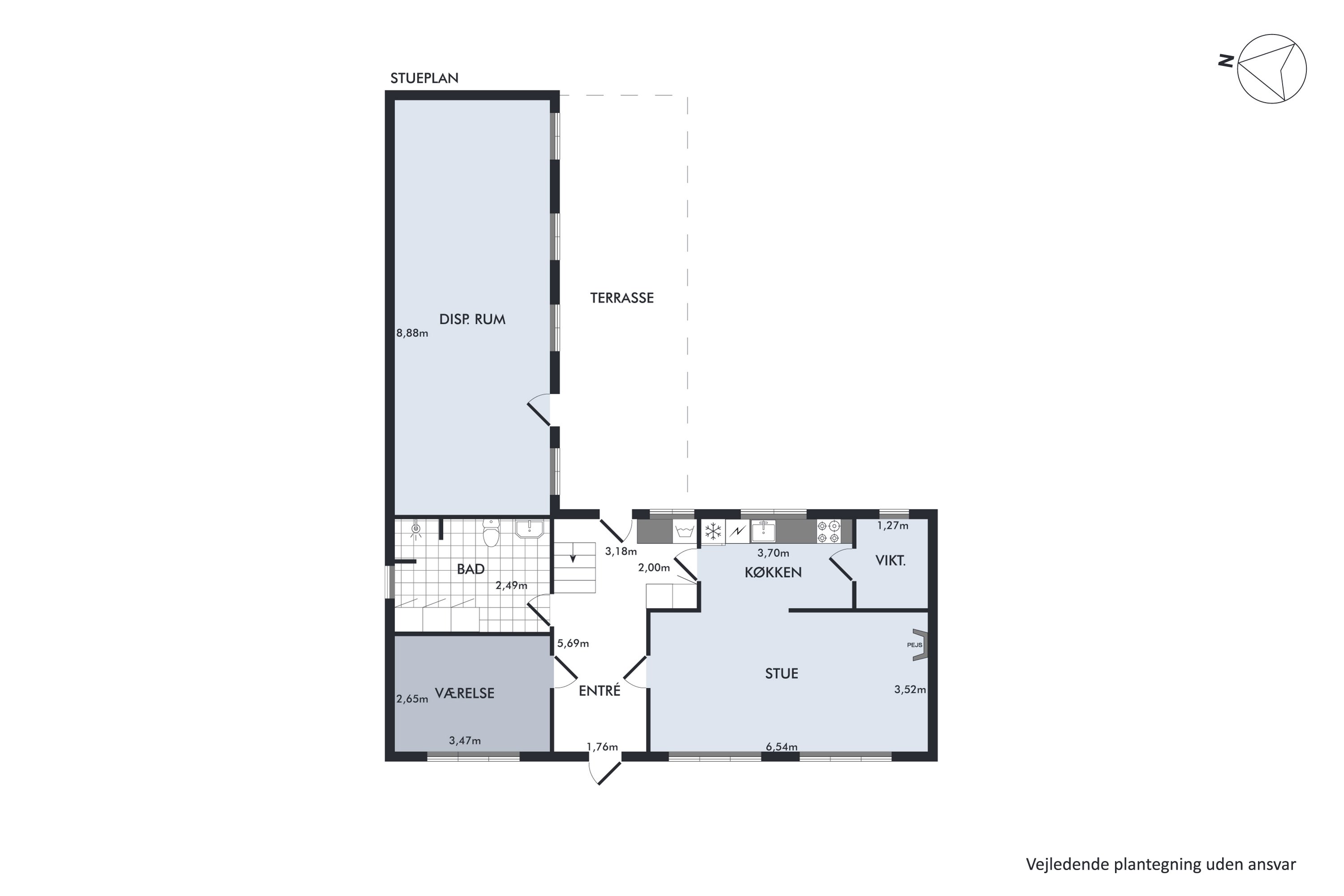 Plantegninger billede af Mikkelsbakke 16, Tæbring, 7900 Nykøbing M