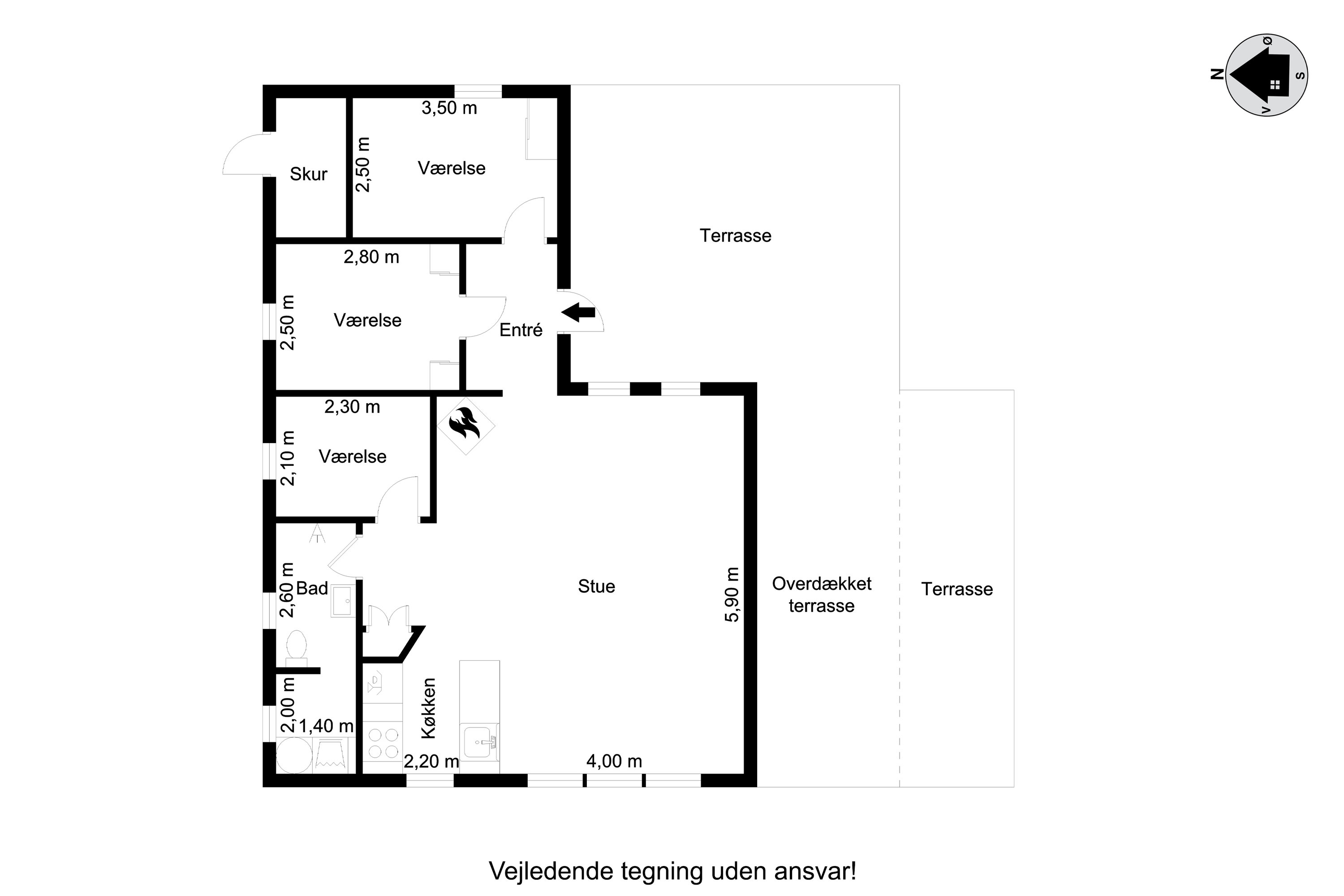 Plantegninger billede af Kirstinevej 90, Bjerregaard, 6960 Hvide Sande