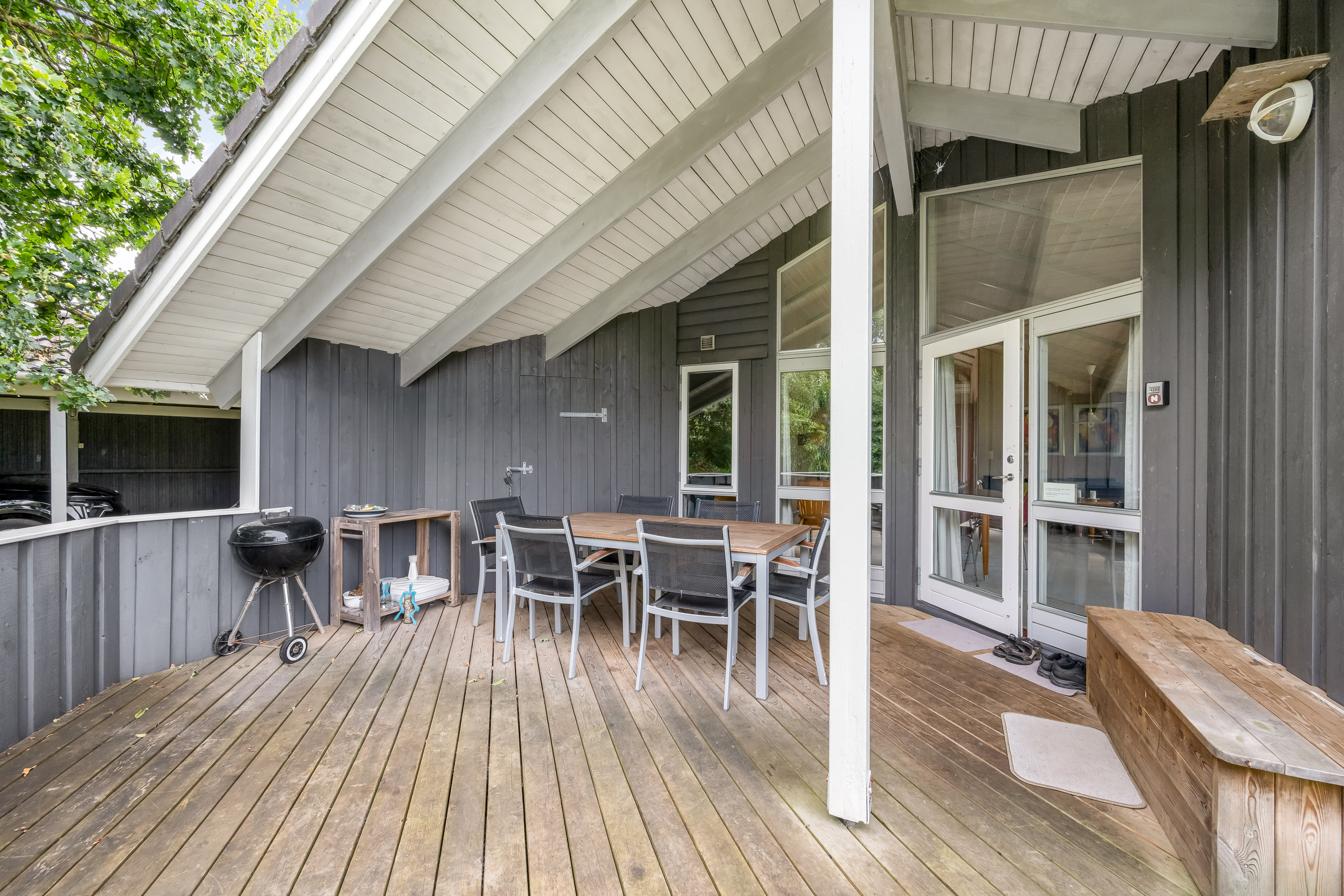 Fremhævet overdækket terrasse billede i fuldskærmstilstand. Billede af Ildervej 20, 6893 Hemmet