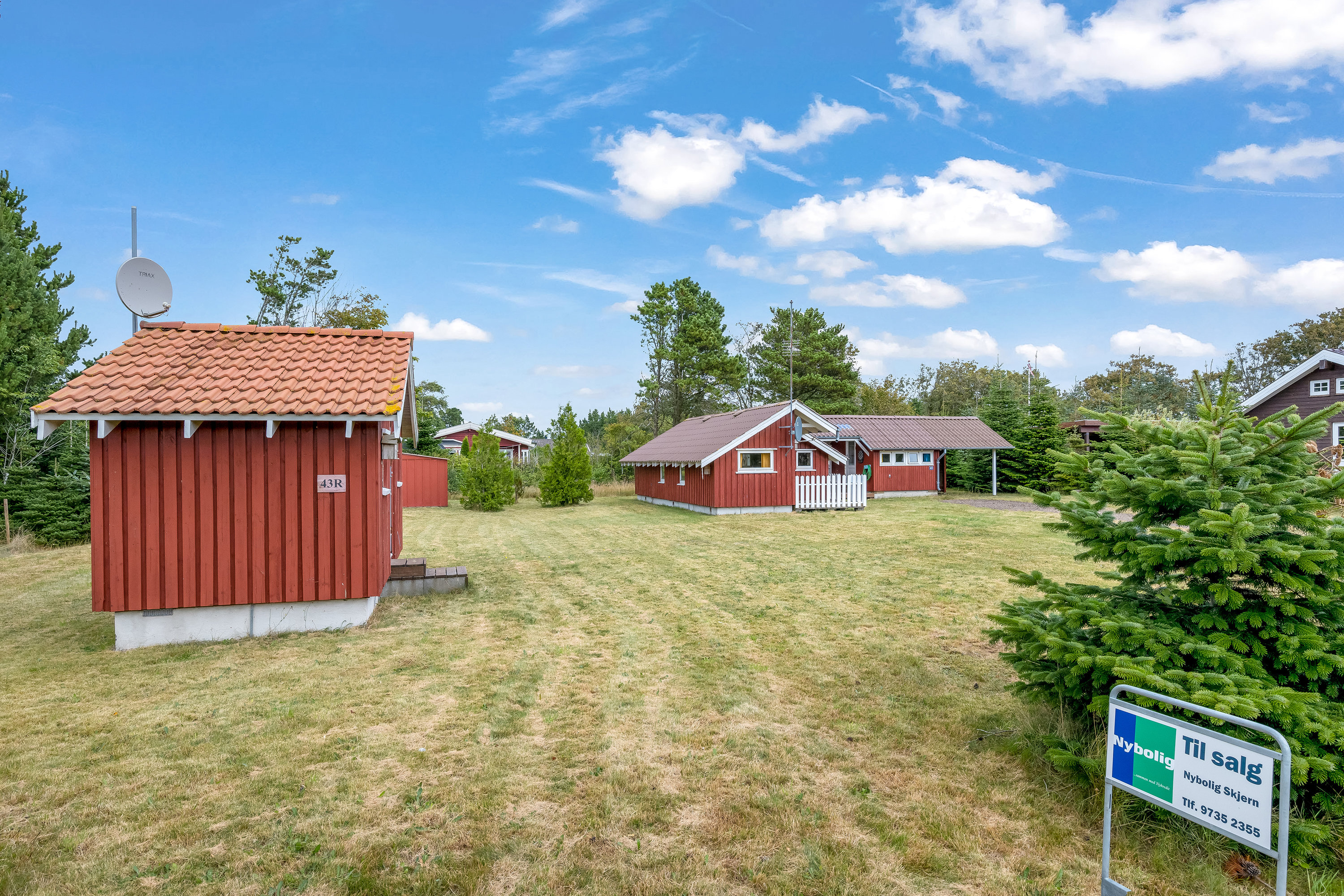 Fremhævet facade billede i fuldskærmstilstand. Billede af Gyvelvej 43, Stauning, 6900 Skjern