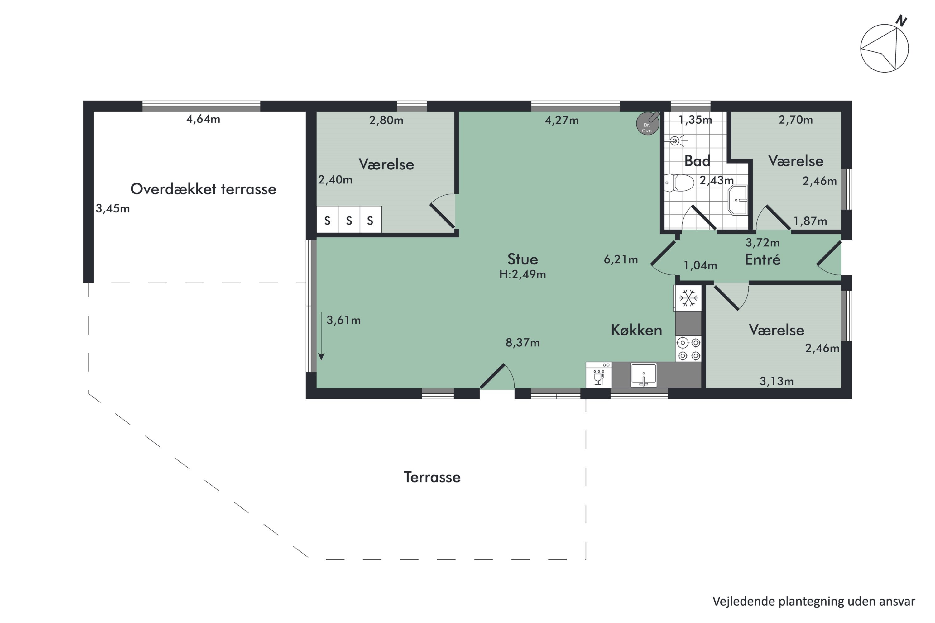 Plantegninger billede af Sommerland 108, Odde, 9560 Hadsund