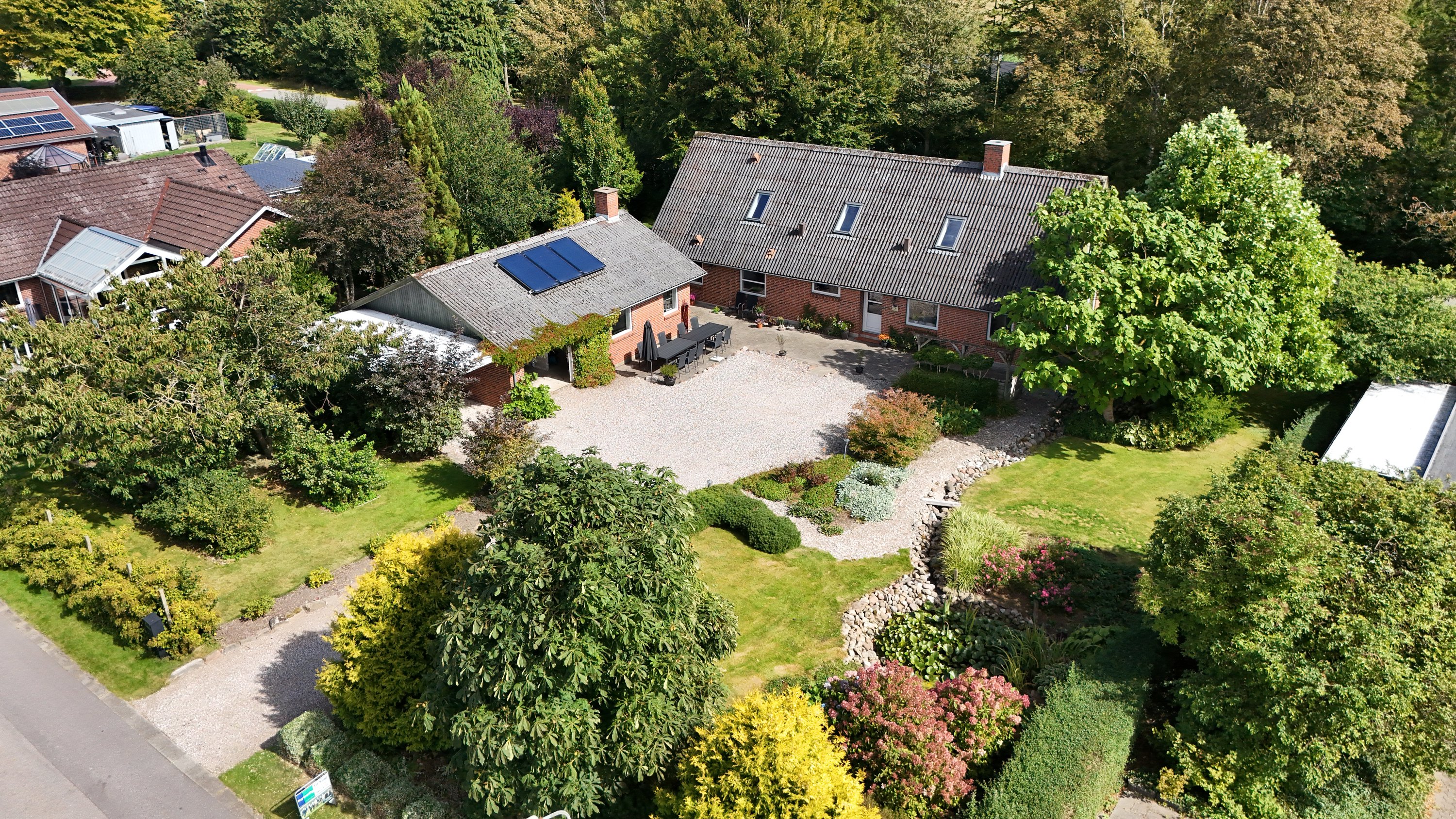 Fremhævet luftfoto billede i fuldskærmstilstand. Billede af Linalyst 7, 9610 Nørager