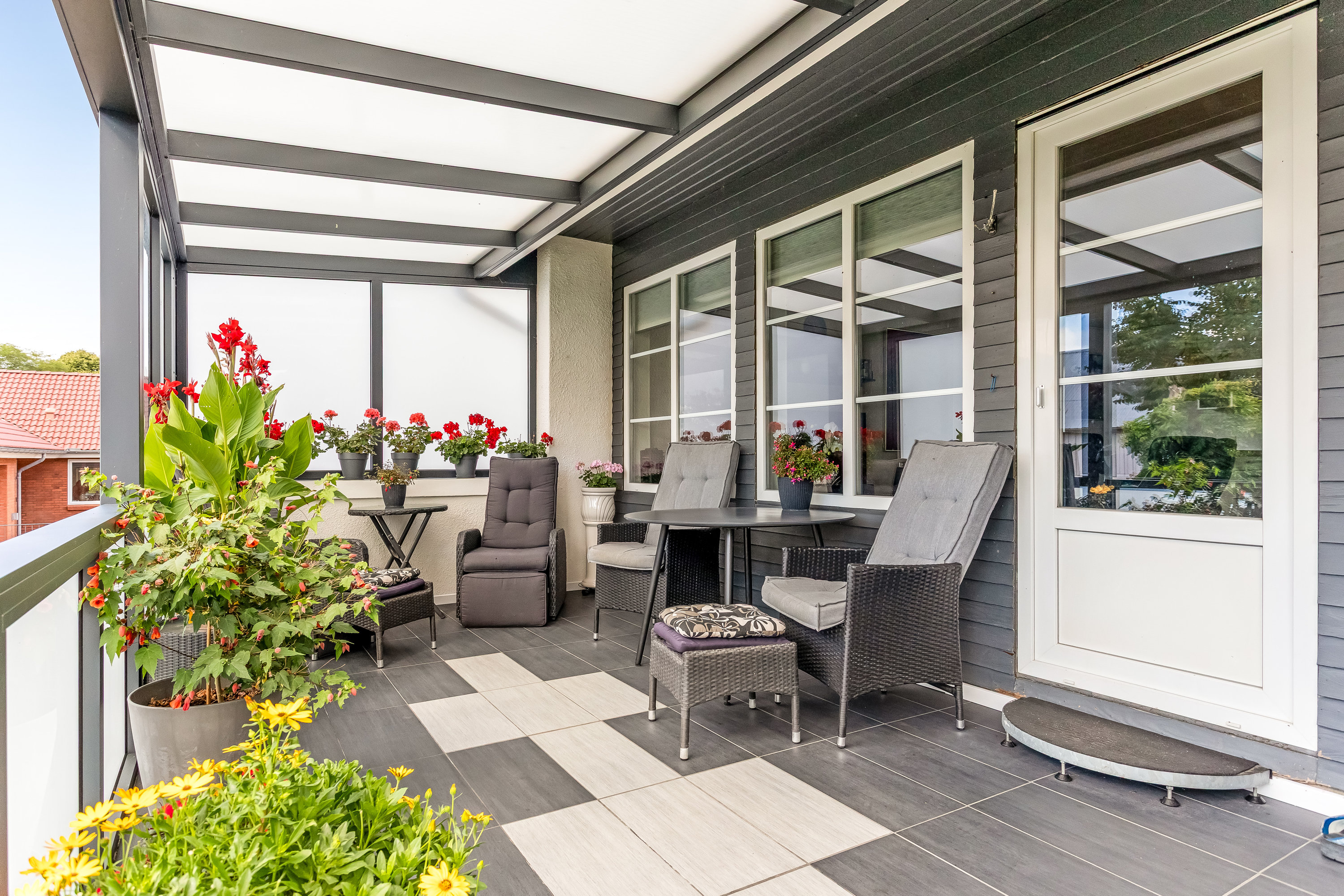 Fremhævet overdækket terrasse billede i fuldskærmstilstand. Billede af Sønderbyvej 28, Møgeltønder, 6270 Tønder