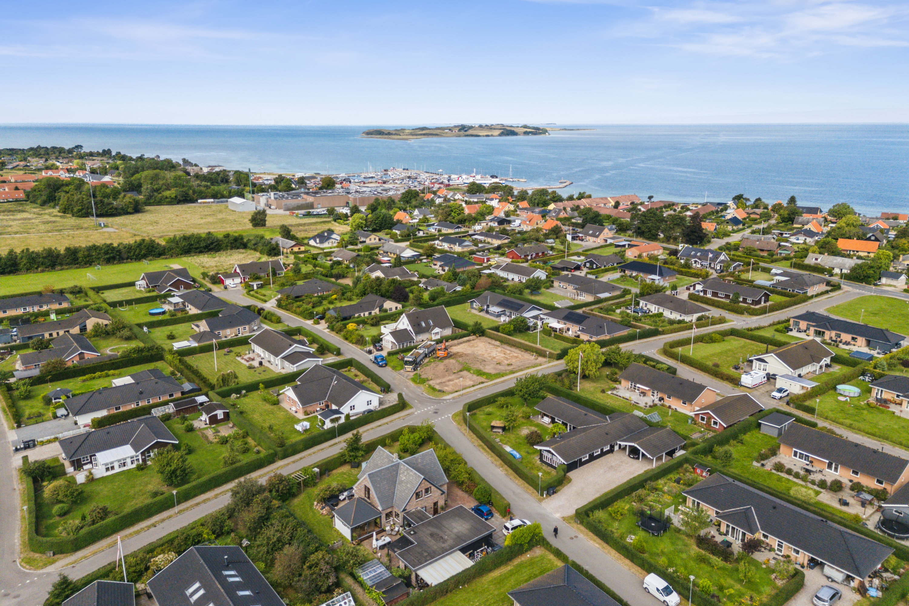 Fremhævet luftfoto billede i fuldskærmstilstand. Billede af Havnsøgårdsvej 47, Havnsø, 4591 Føllenslev