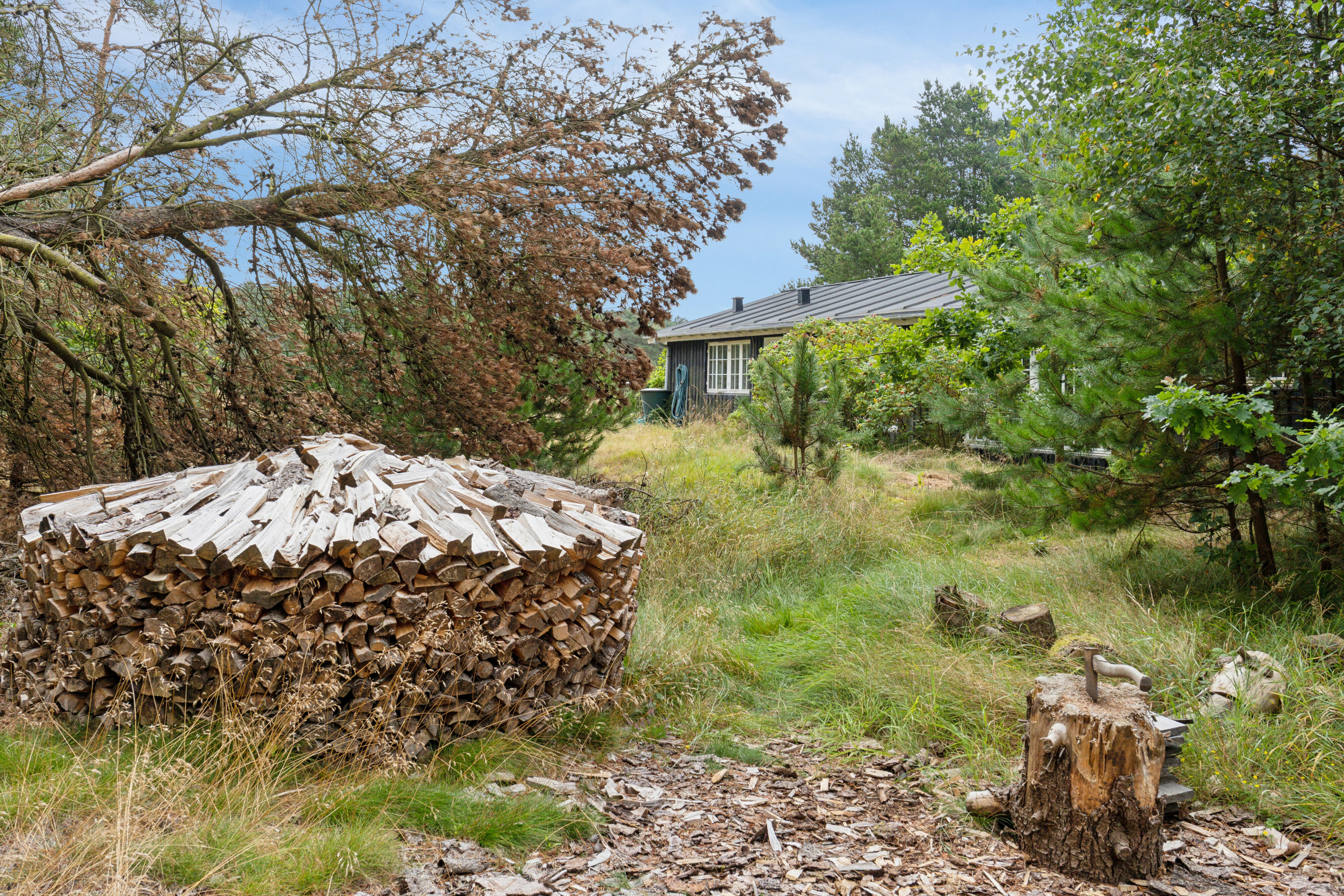 Fremhævet set fra haven billede i fuldskærmstilstand. Billede af Grønspættevej 9, Tversted, 9881 Bindslev