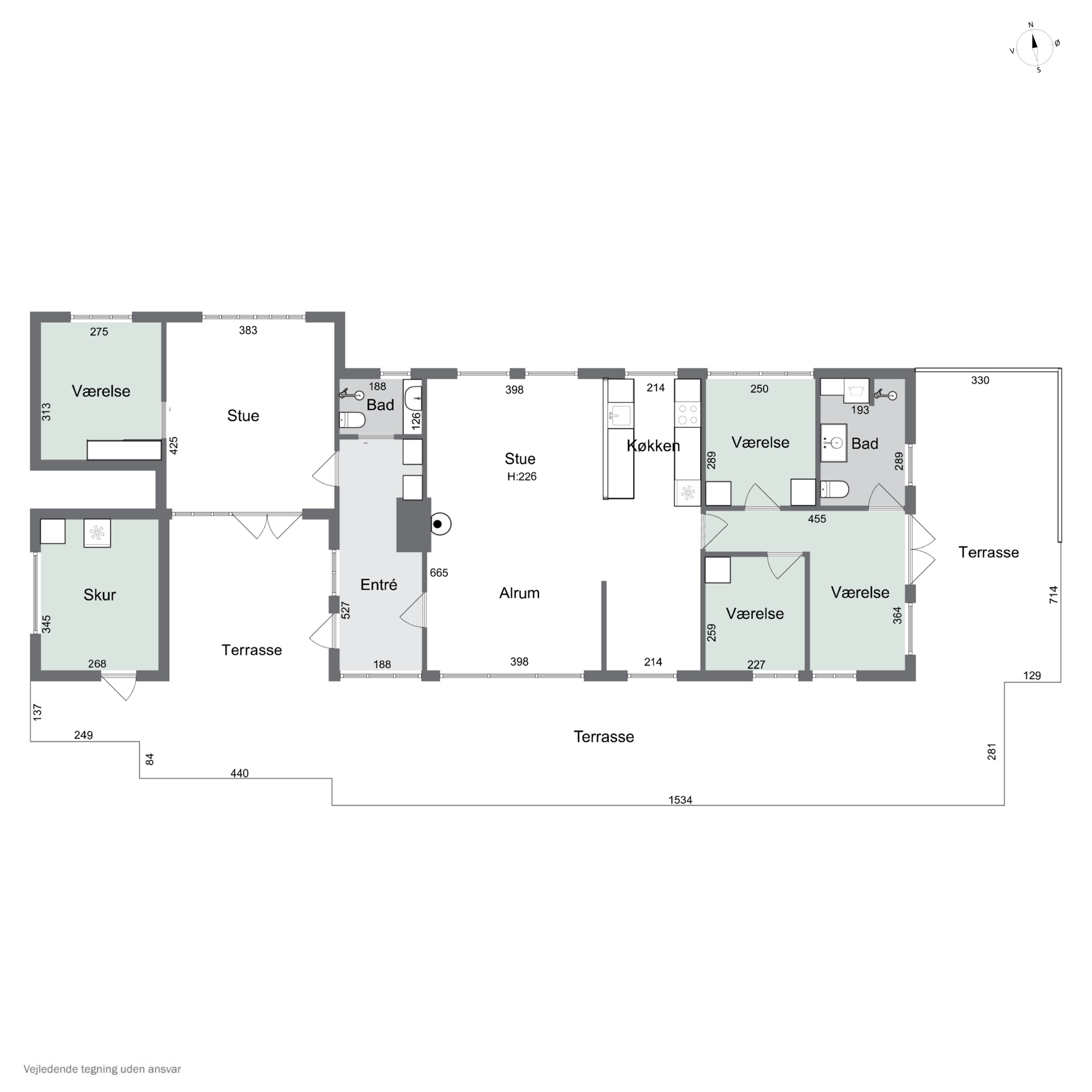 Plantegninger billede af Grønspættevej 9, Tversted, 9881 Bindslev