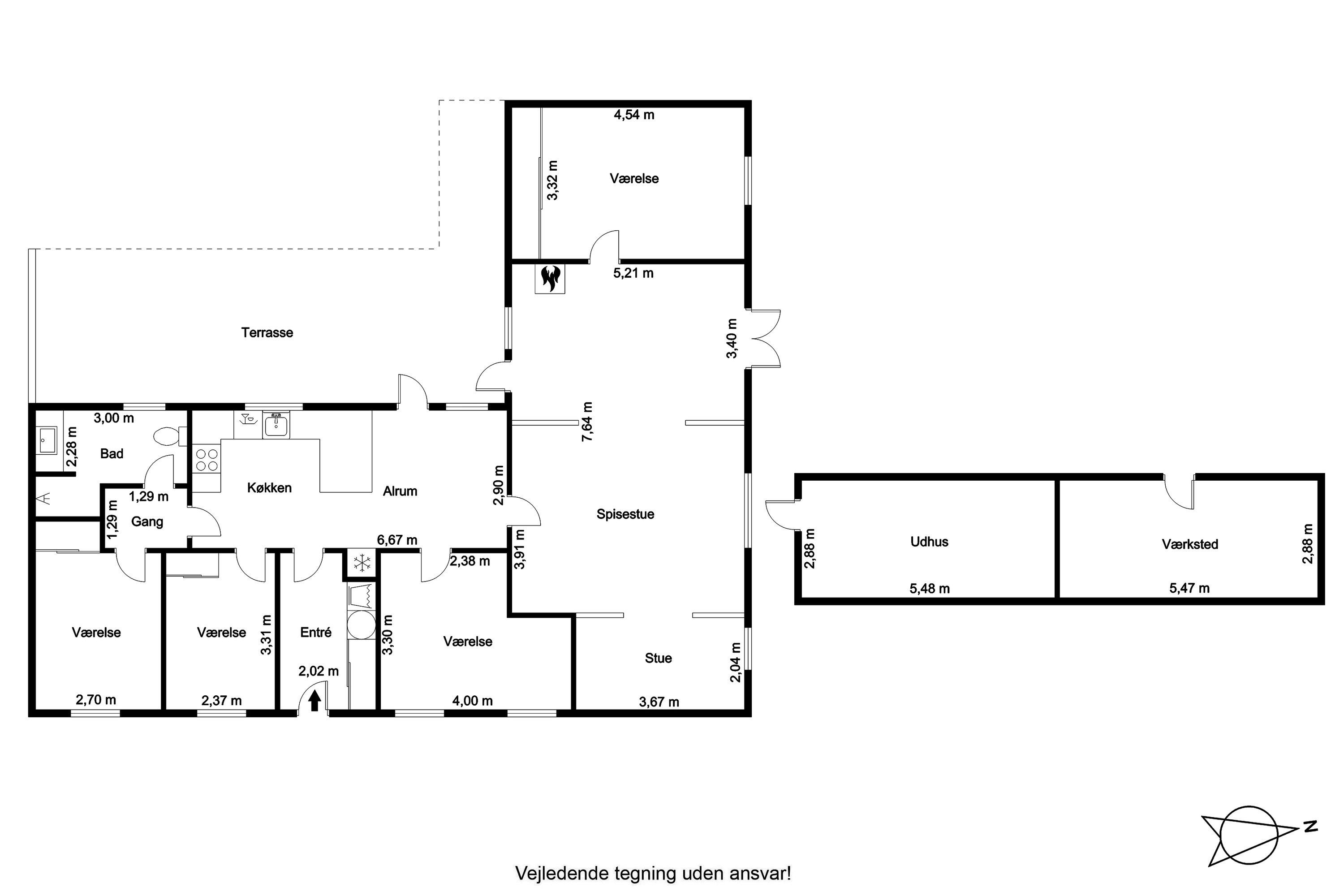 Plantegninger billede af Atletikvej 21, 9900 Frederikshavn
