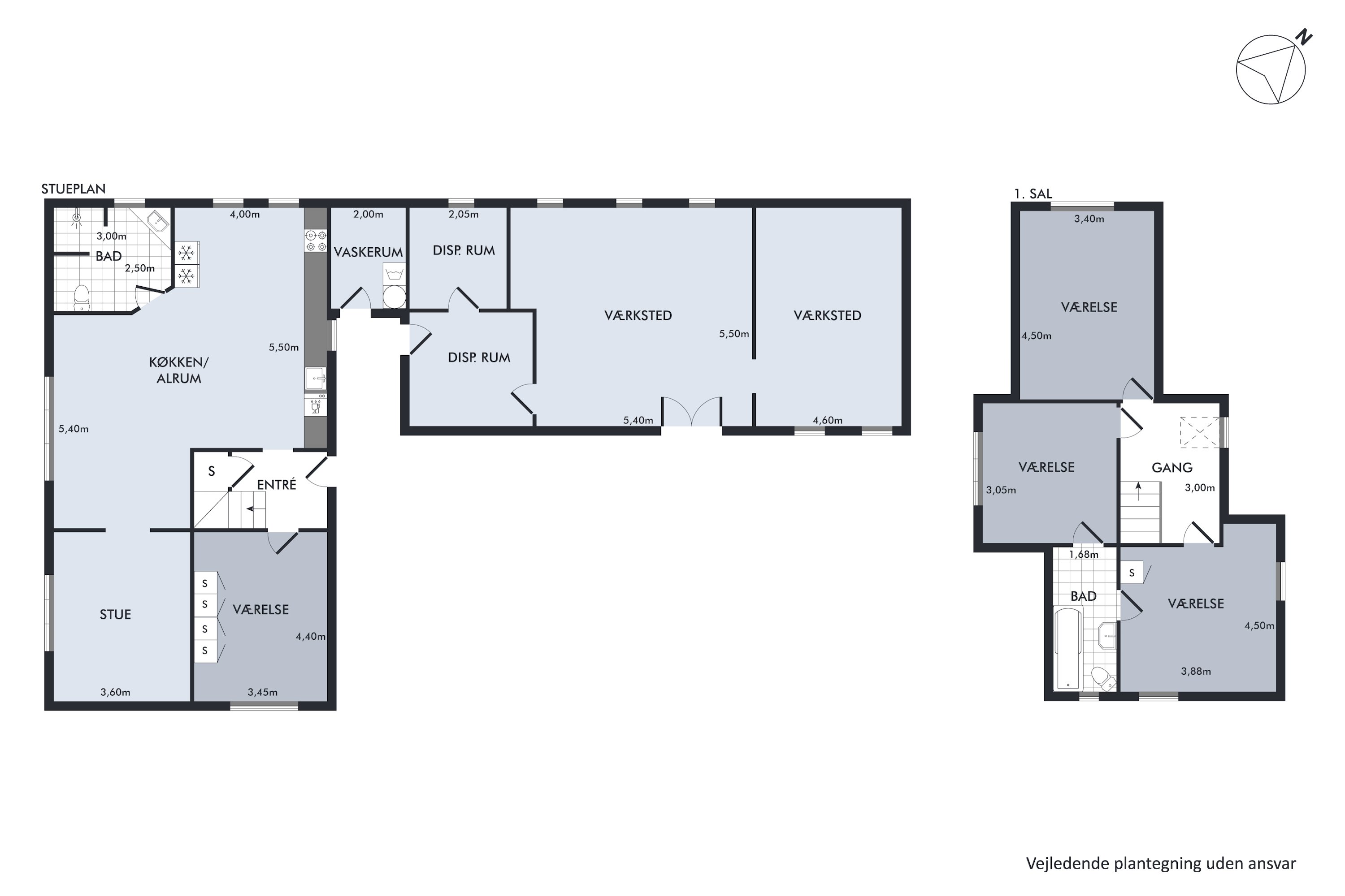Plantegninger billede af Halsvej 253, Vester Hassing, 9310 Vodskov