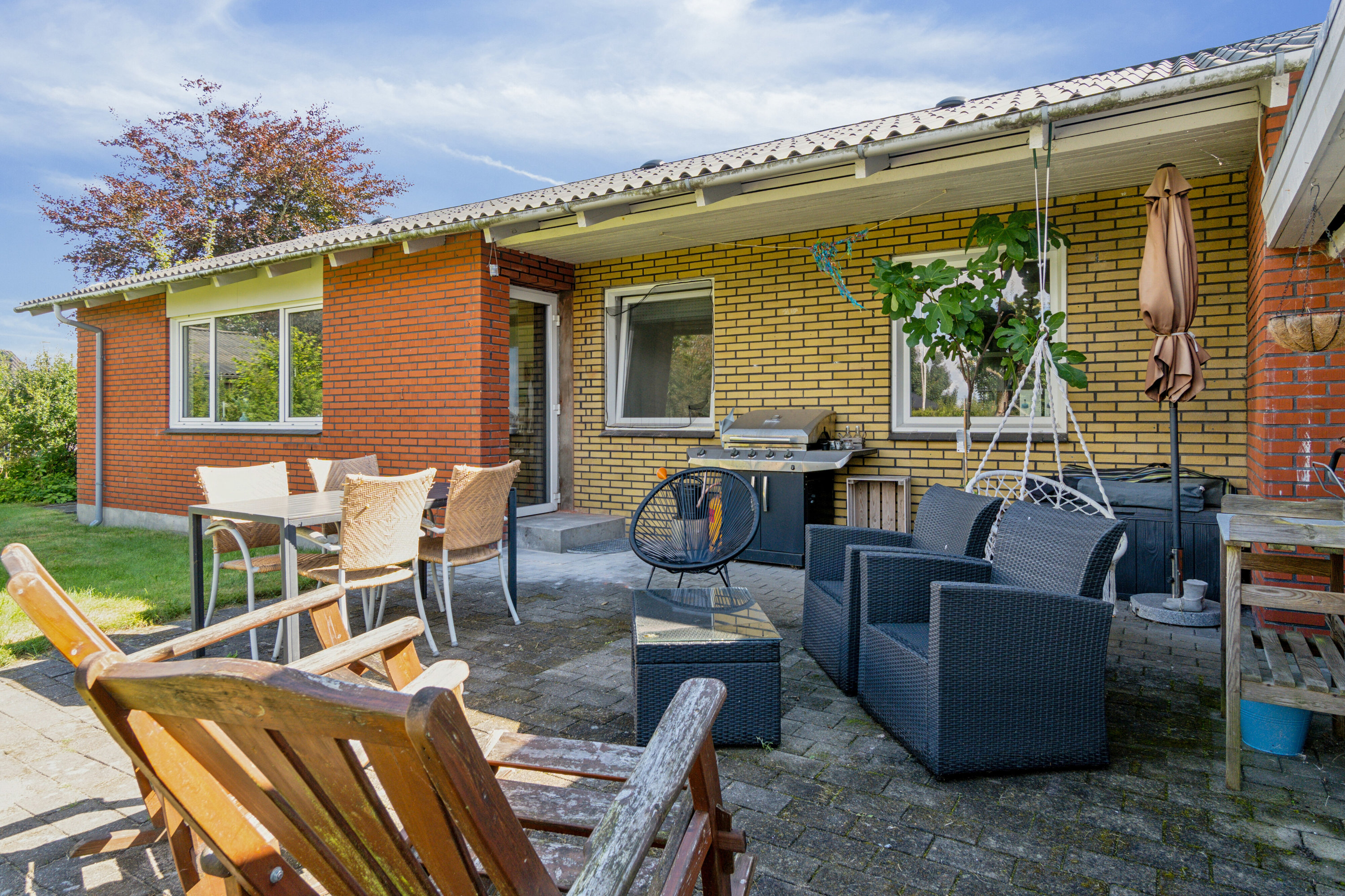 Fremhævet terrasse billede i fuldskærmstilstand. Billede af Mosevej 13, 7442 Engesvang