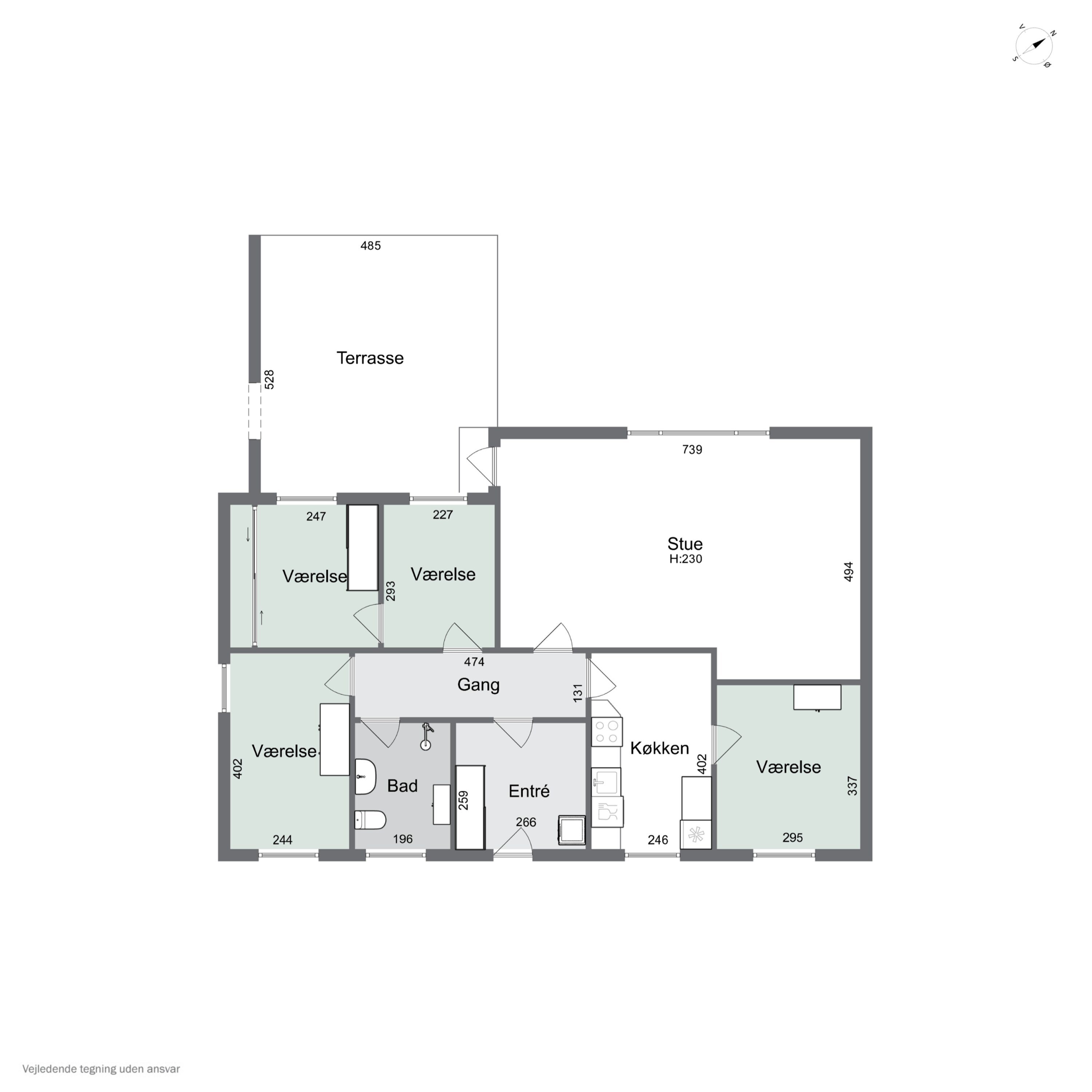 Plantegninger billede af Mosevej 13, 7442 Engesvang