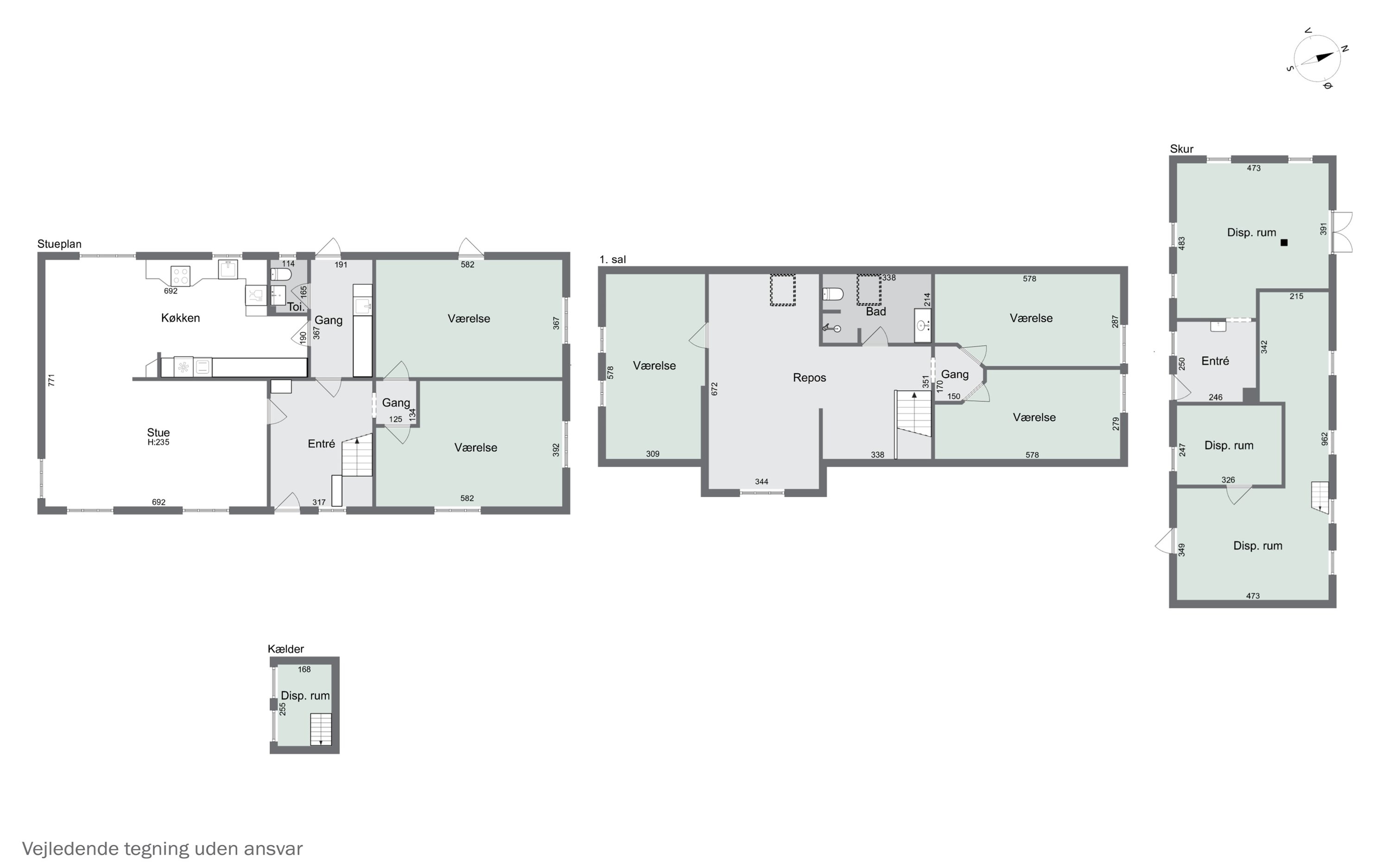Plantegninger billede af Skagen Landevej 661, Mygdal, 9800 Hjørring