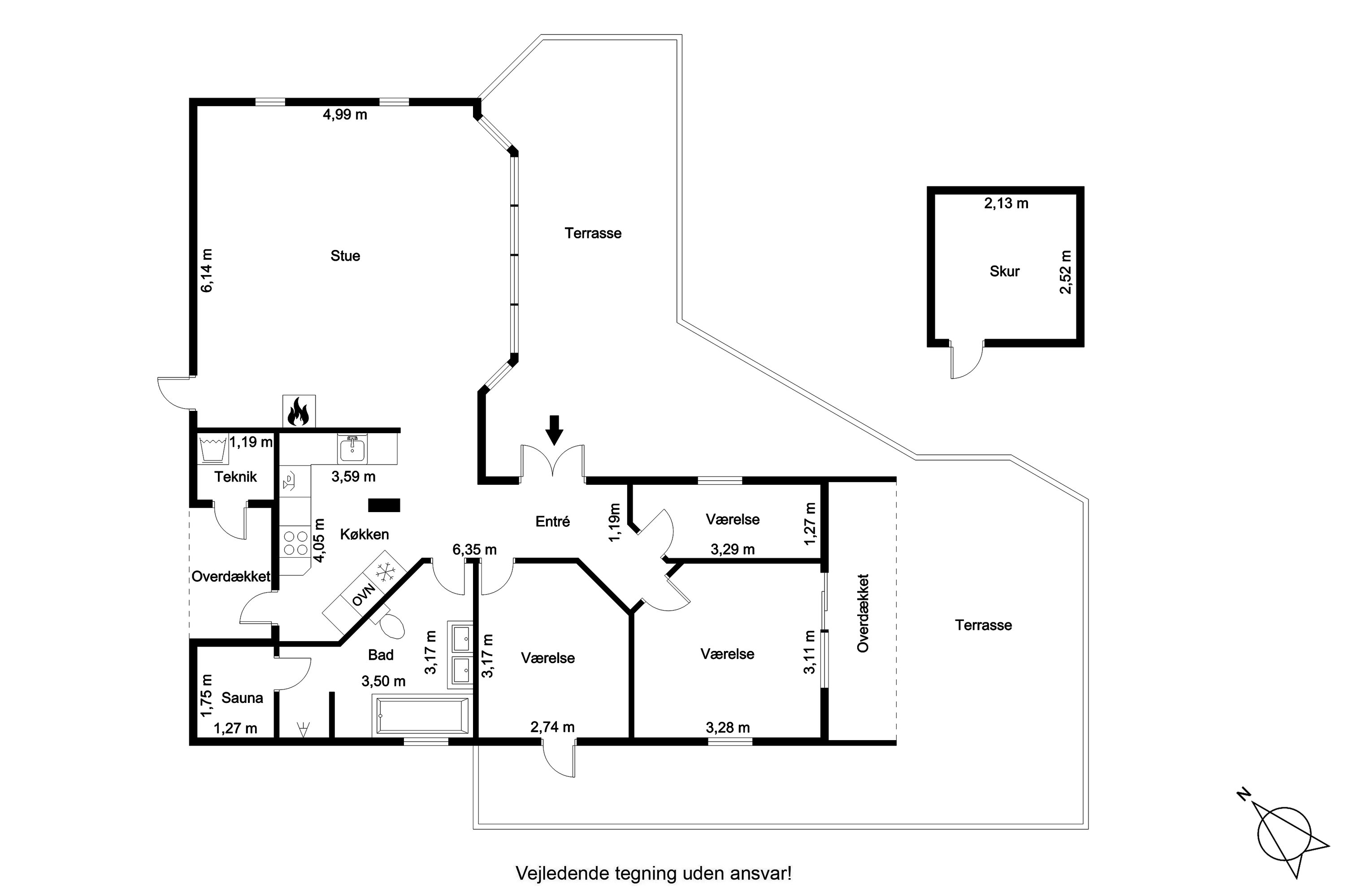 Plantegninger billede af Estersvej 6, Lyngså, 9300 Sæby