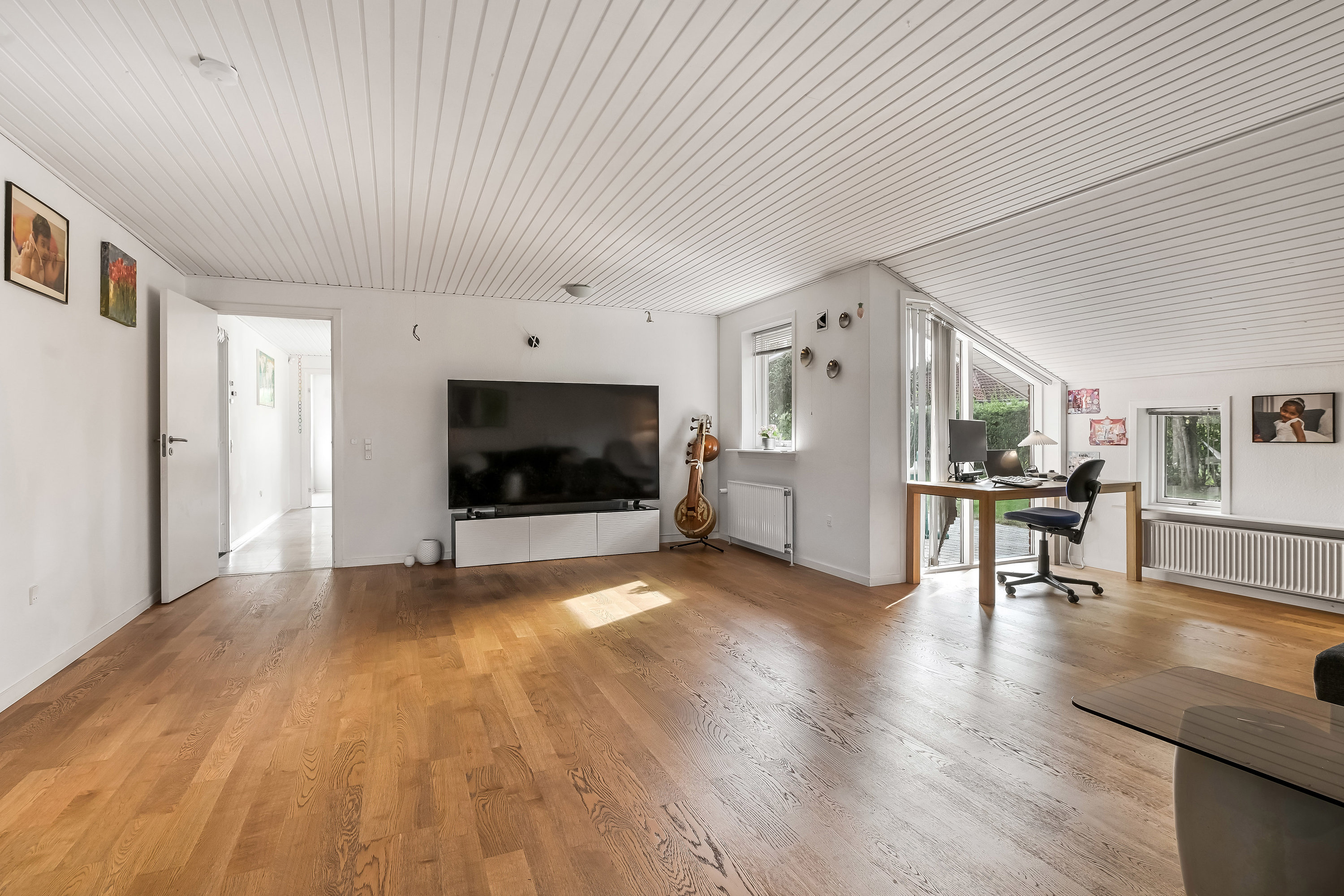 Fremhævet stue billede i fuldskærmstilstand. Billede af Flintemarken 23, 7190 Billund