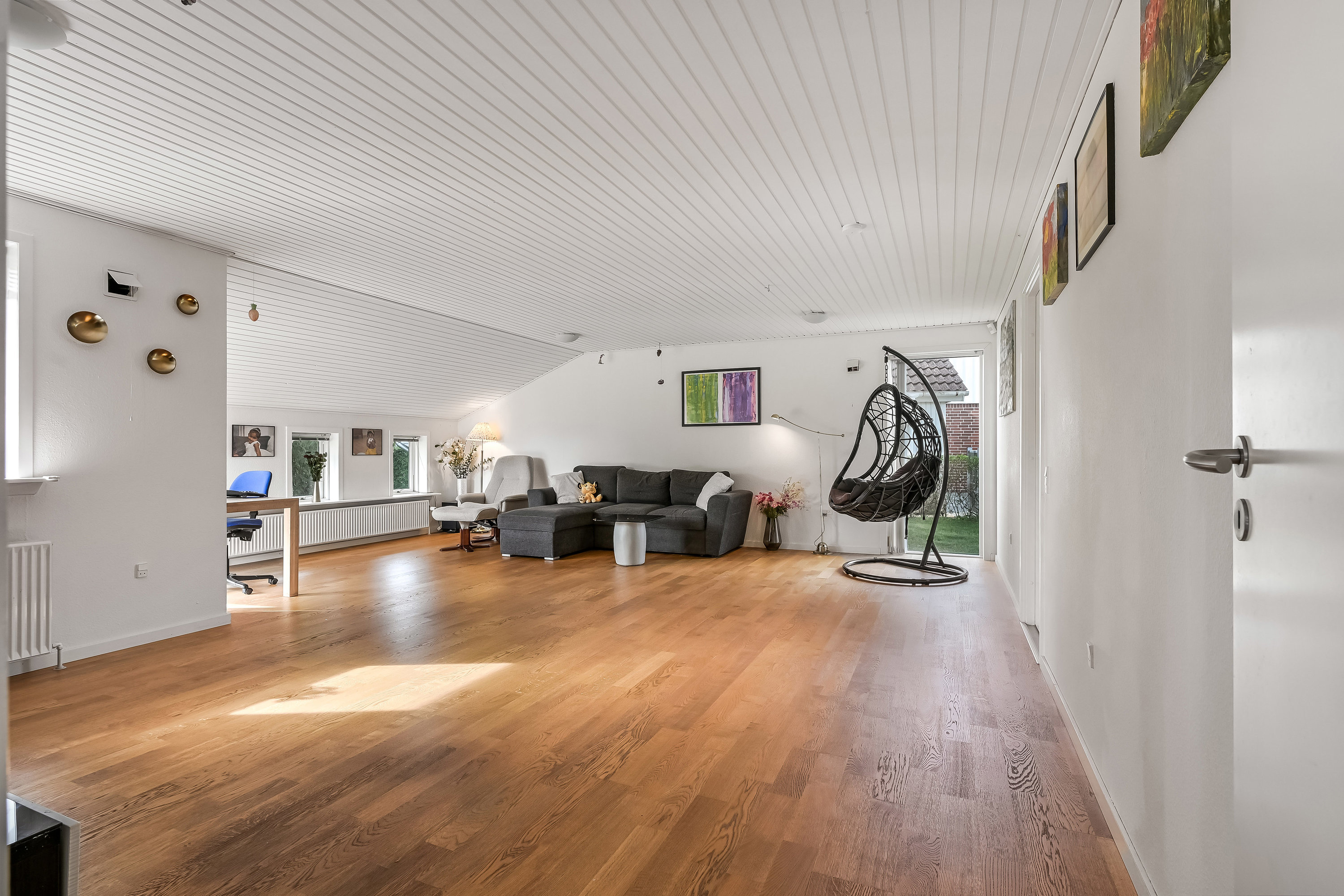 Fremhævet stue billede i fuldskærmstilstand. Billede af Flintemarken 23, 7190 Billund