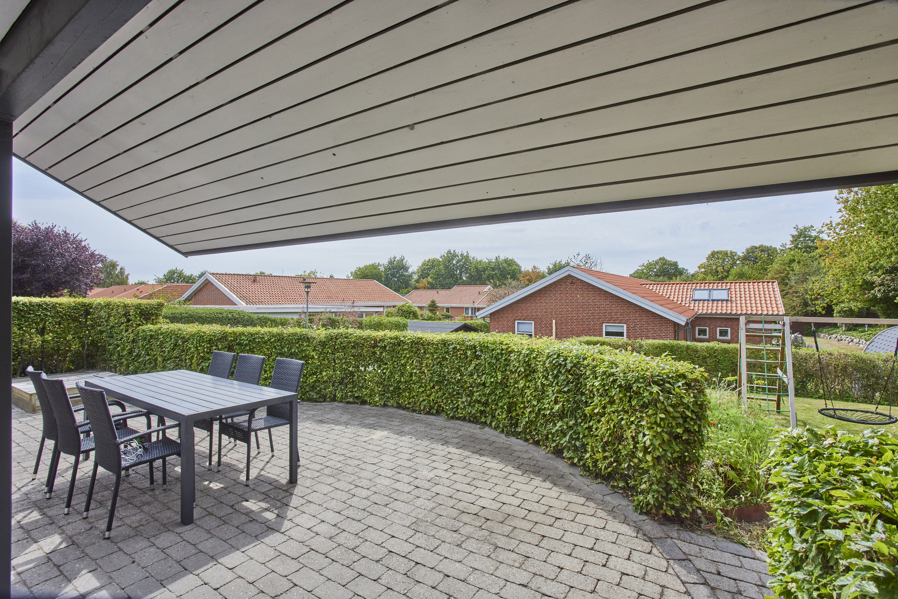 Fremhævet terrasse billede i fuldskærmstilstand. Billede af Harevej 2, 8660 Skanderborg