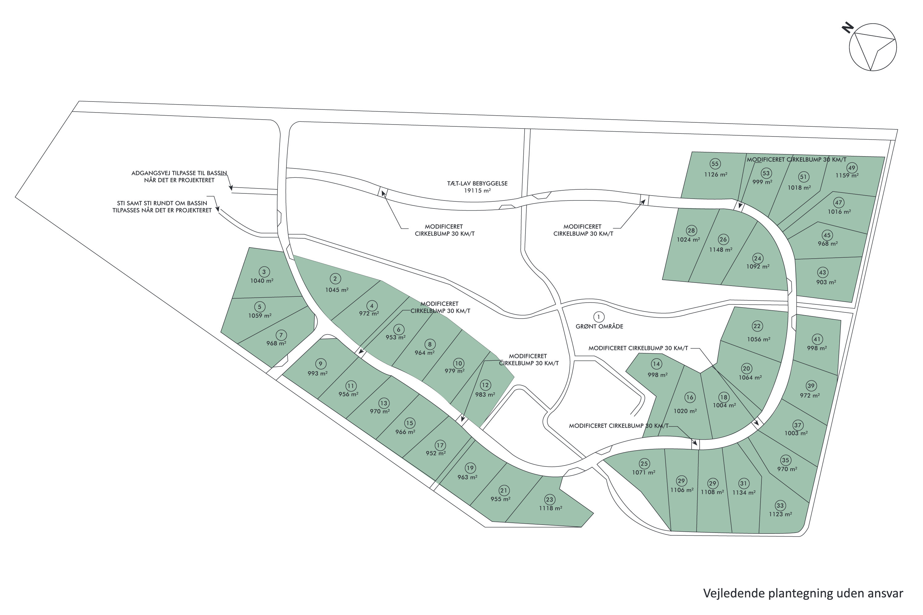 Fremhævet udstykningsplan billede i fuldskærmstilstand. Billede af Tulsagervej 31, 9240 Nibe