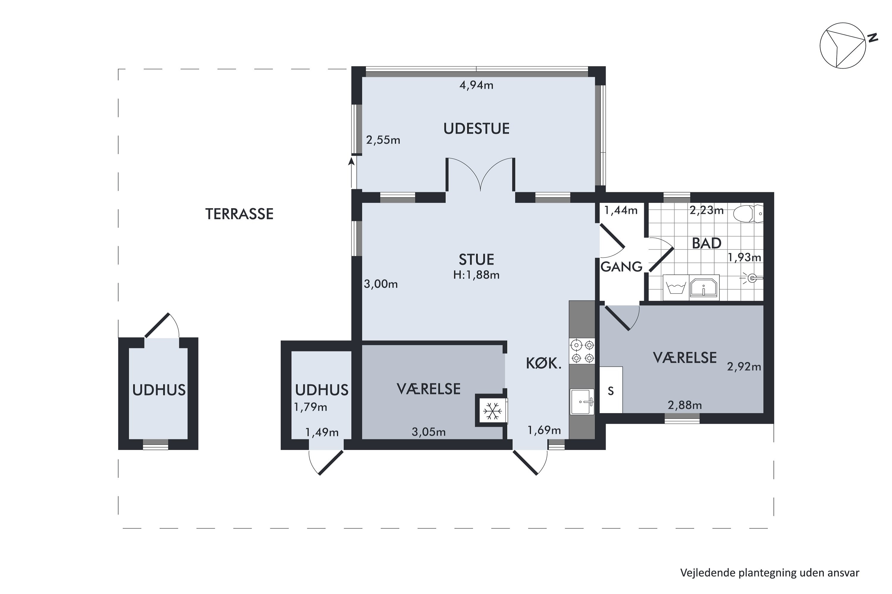Plantegninger billede af Strandvejen 23A, 8410 Rønde