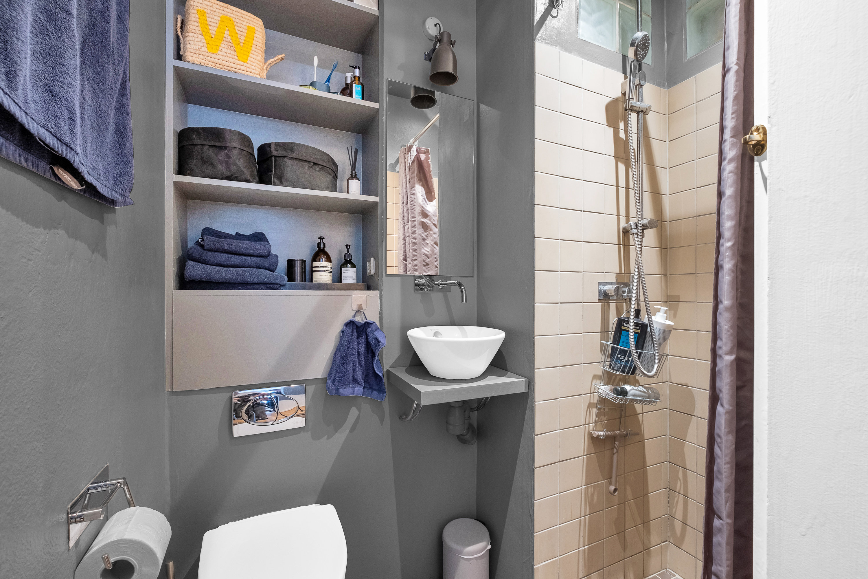 Fremhævet badeværelse billede i fuldskærmstilstand. Billede af Jægergårdsgade 148, st.. th., 8000 Aarhus C