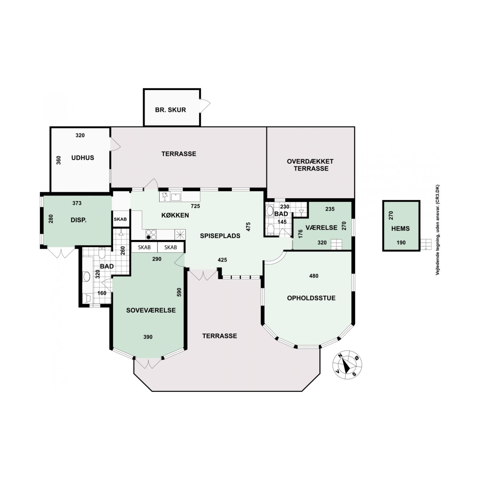 Plantegninger billede af Bøgevej 32, Horneby, 3100 Hornbæk