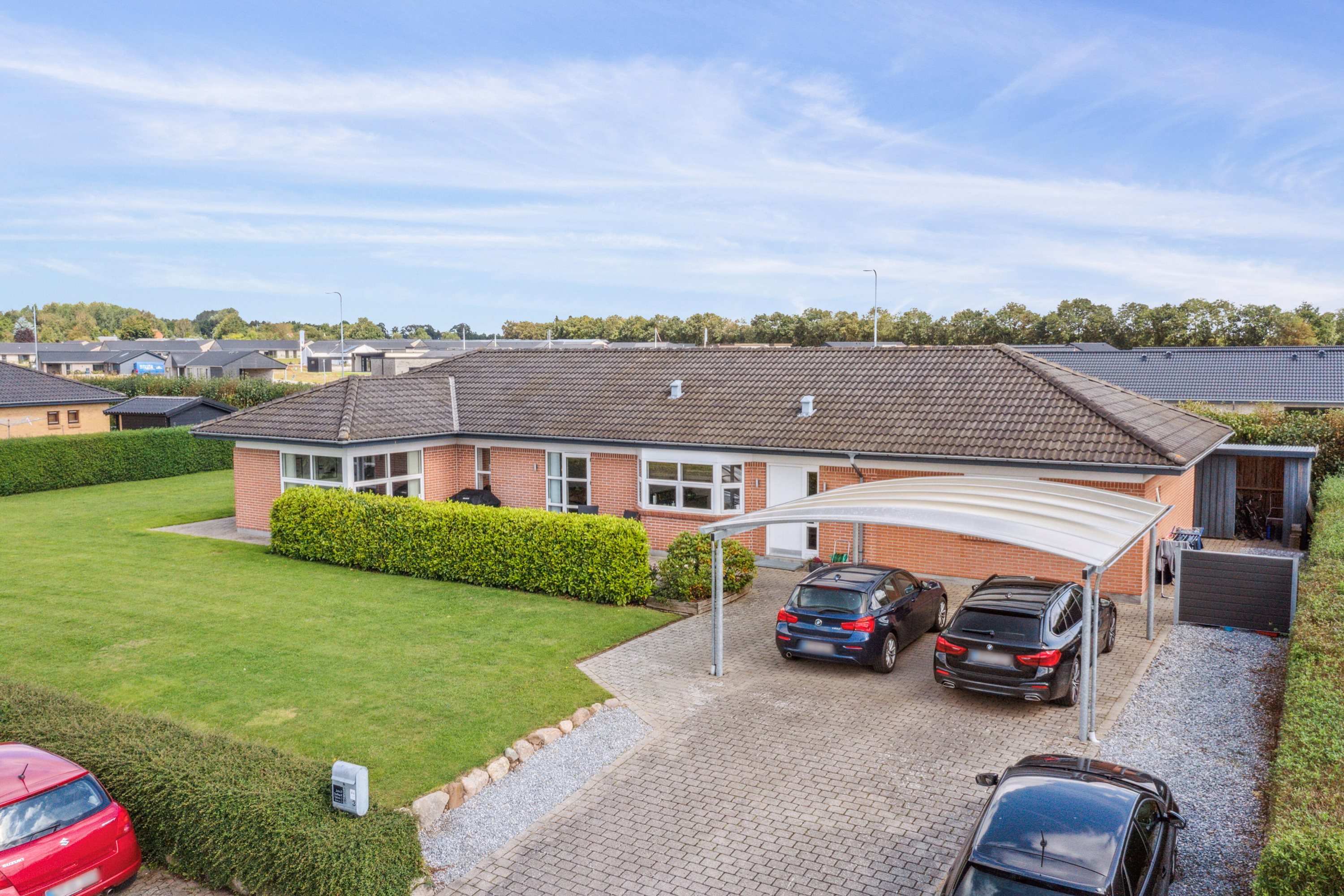 Fremhævet set fra vejen billede i fuldskærmstilstand. Billede af Lysagervænget 3, 8722 Hedensted