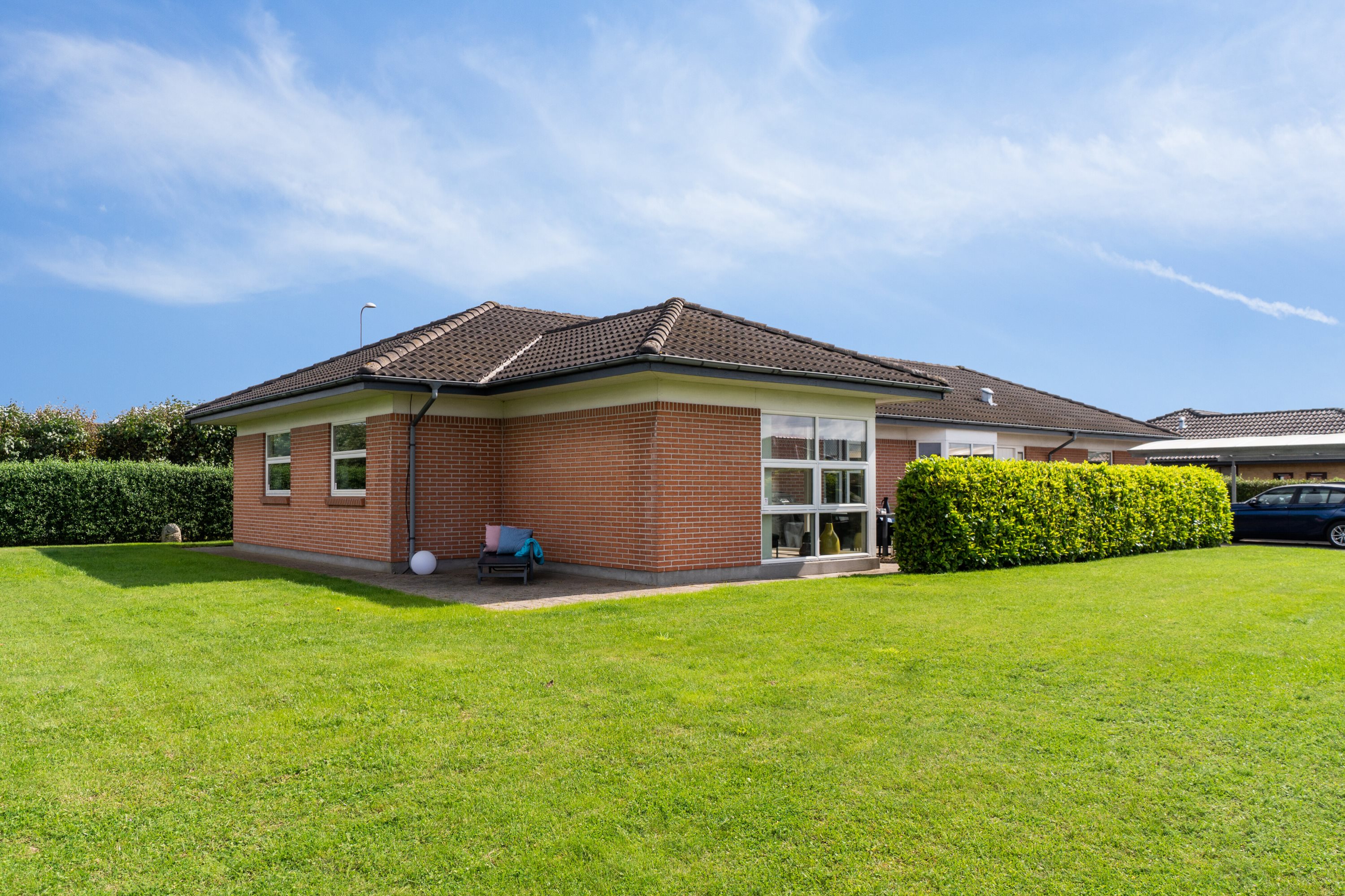 Miniaturebillede 2: set fra haven. Billede af Lysagervænget 3, 8722 Hedensted