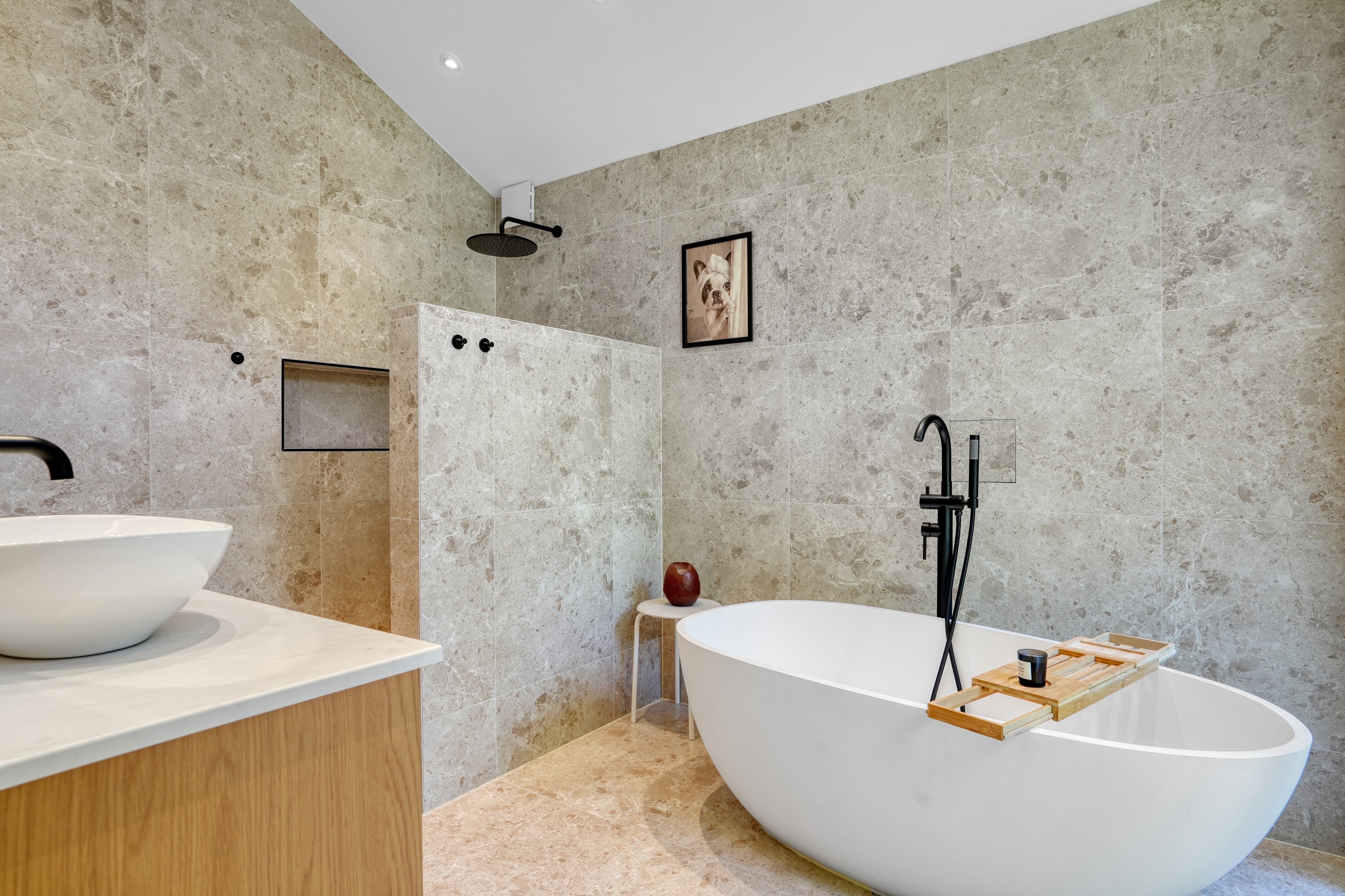 Fremhævet badeværelse billede i fuldskærmstilstand. Billede af Uglekrogen 24, Kildekrog, 3100 Hornbæk