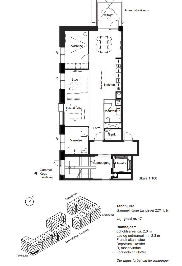 Plantegninger billede af Gammel Køge Landevej 22X, 1. tv., 2500 Valby
