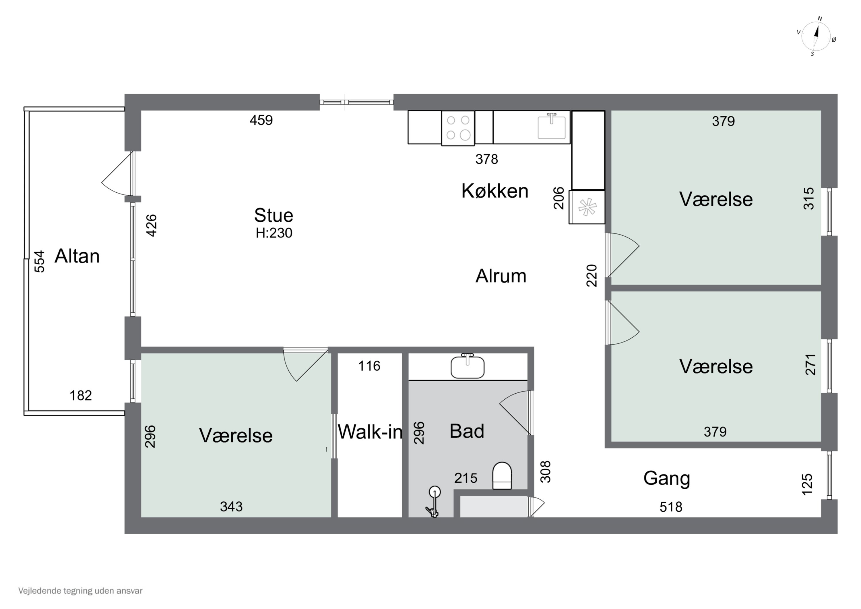 Plantegninger billede af Kirkebjerg Parkvej 2D, 1. 4., 2600 Glostrup