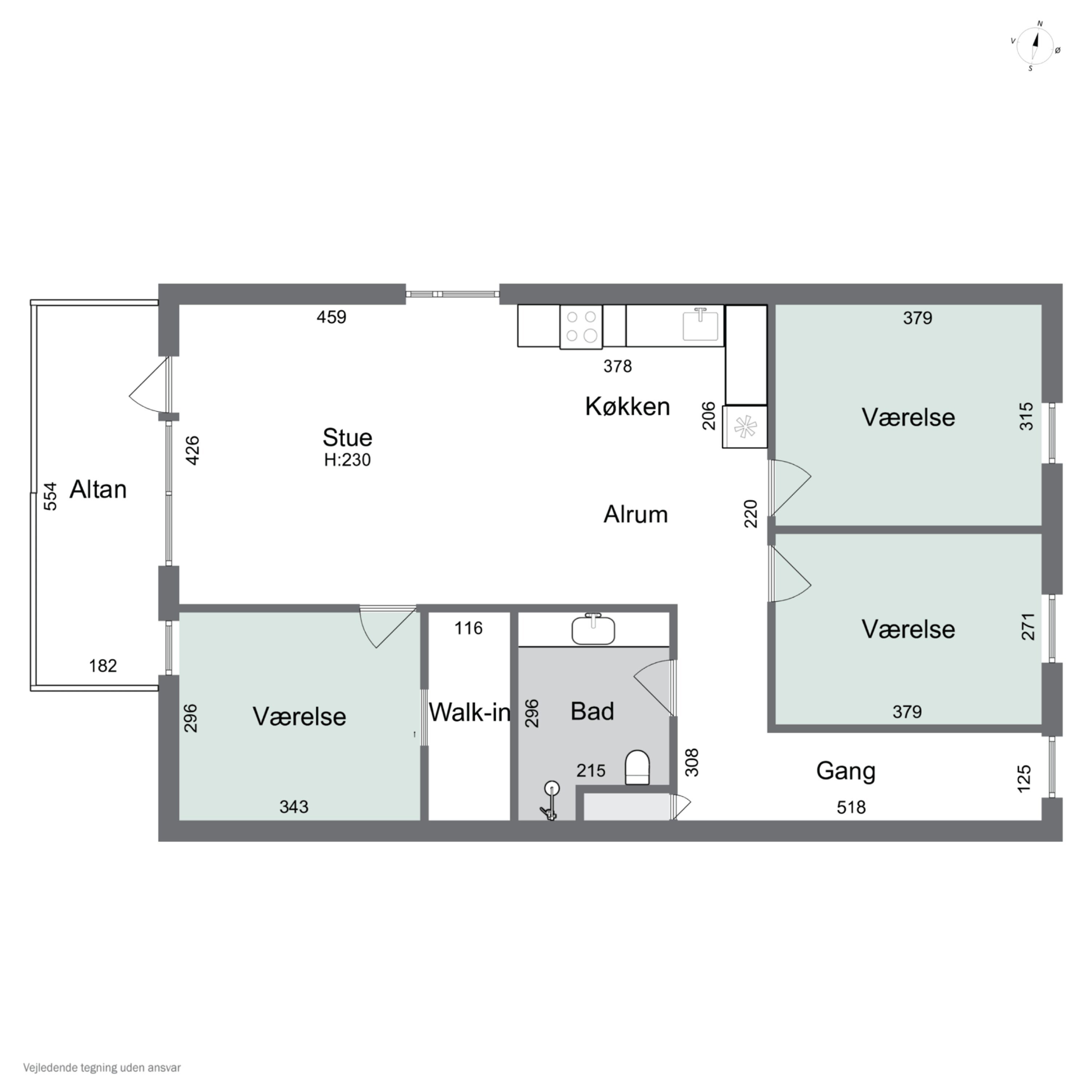 Plantegninger billede af Kirkebjerg Parkvej 2D, 1. 4., 2600 Glostrup