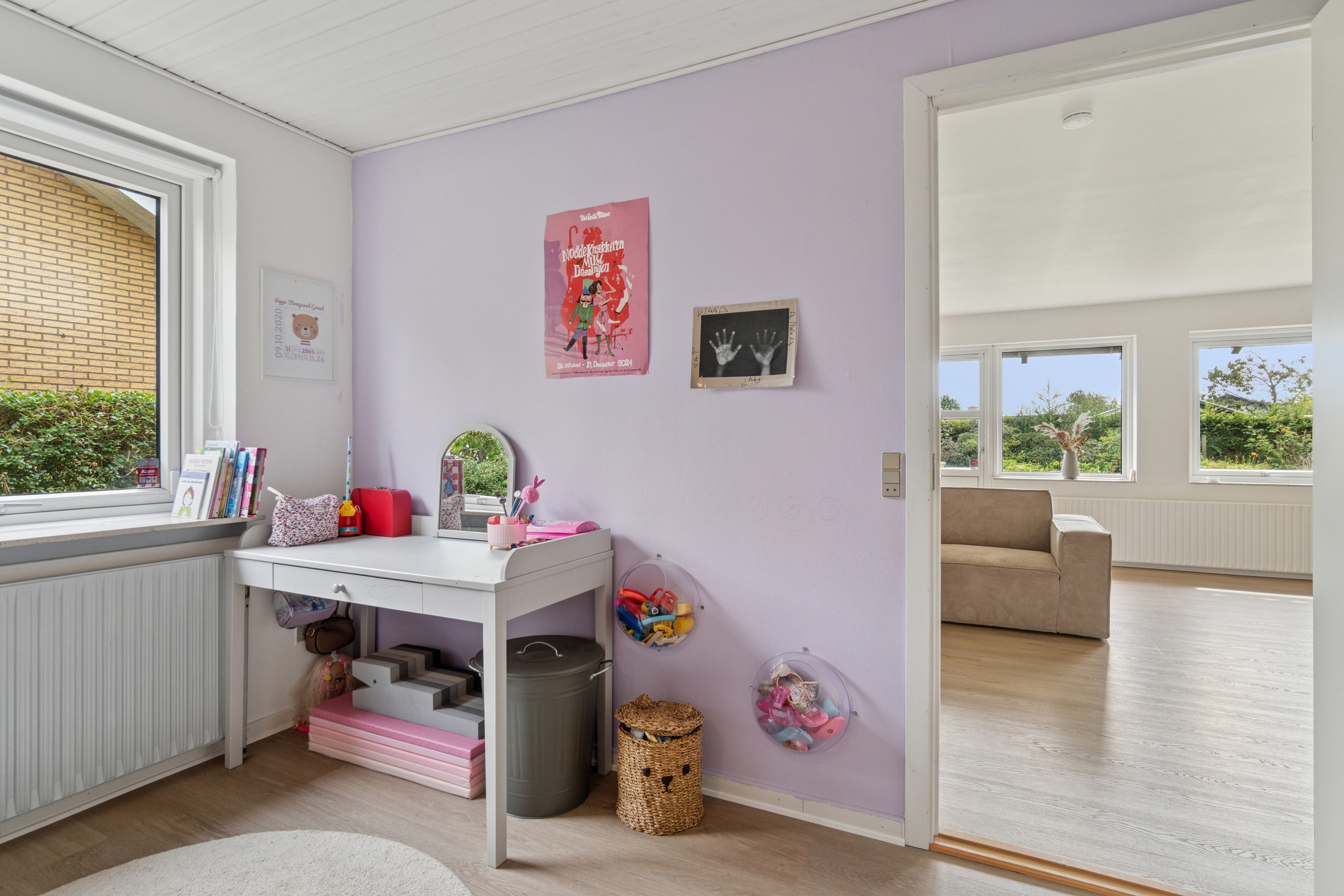 Fremhævet børneværelse billede i fuldskærmstilstand. Billede af Drosselvej 7, 8721 Daugård