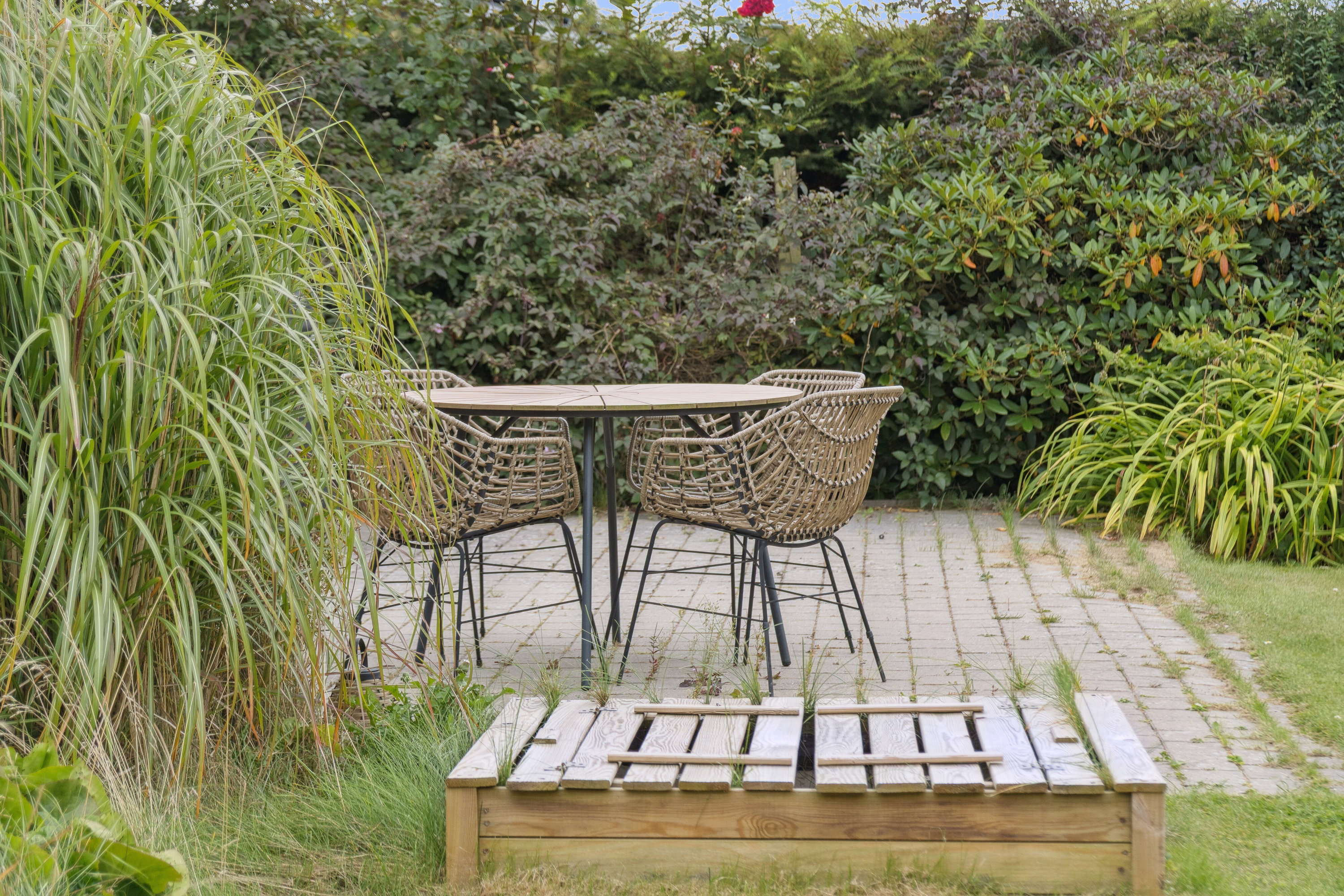 Fremhævet terrasse billede i fuldskærmstilstand. Billede af Drosselvej 7, 8721 Daugård