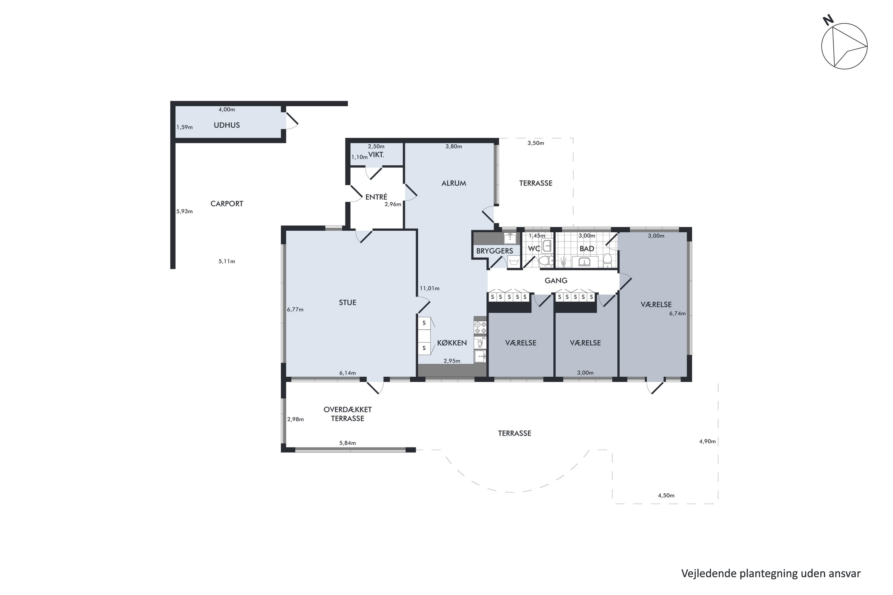 Plantegninger billede af Hvolgården 58, Vester Hassing, 9310 Vodskov