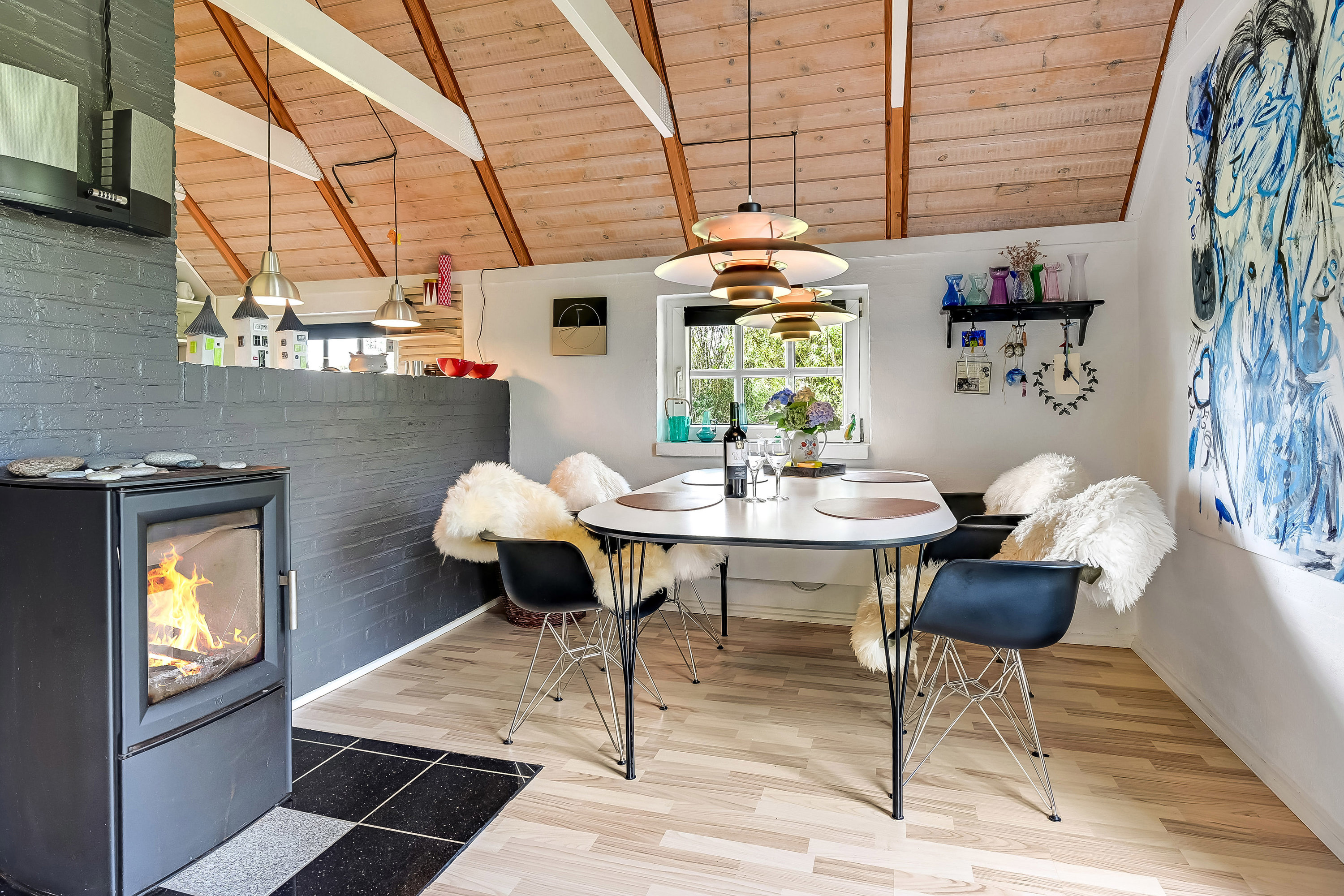 Fremhævet stue billede i fuldskærmstilstand. Billede af Hummelmosevej 21, Vedersø, 6990 Ulfborg