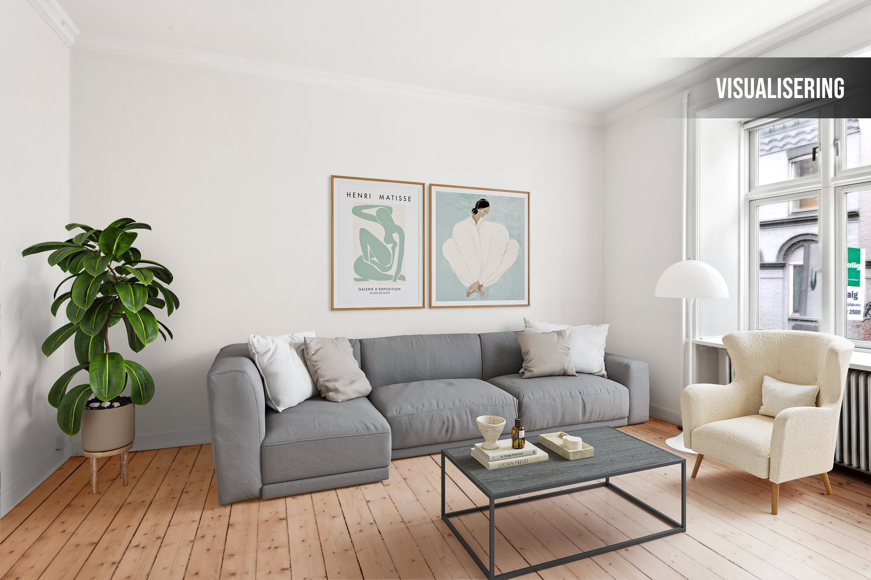 Fremhævet stue billede i fuldskærmstilstand. Billede af Niels Ebbesens Gade 12, st.. th., 9000 Aalborg