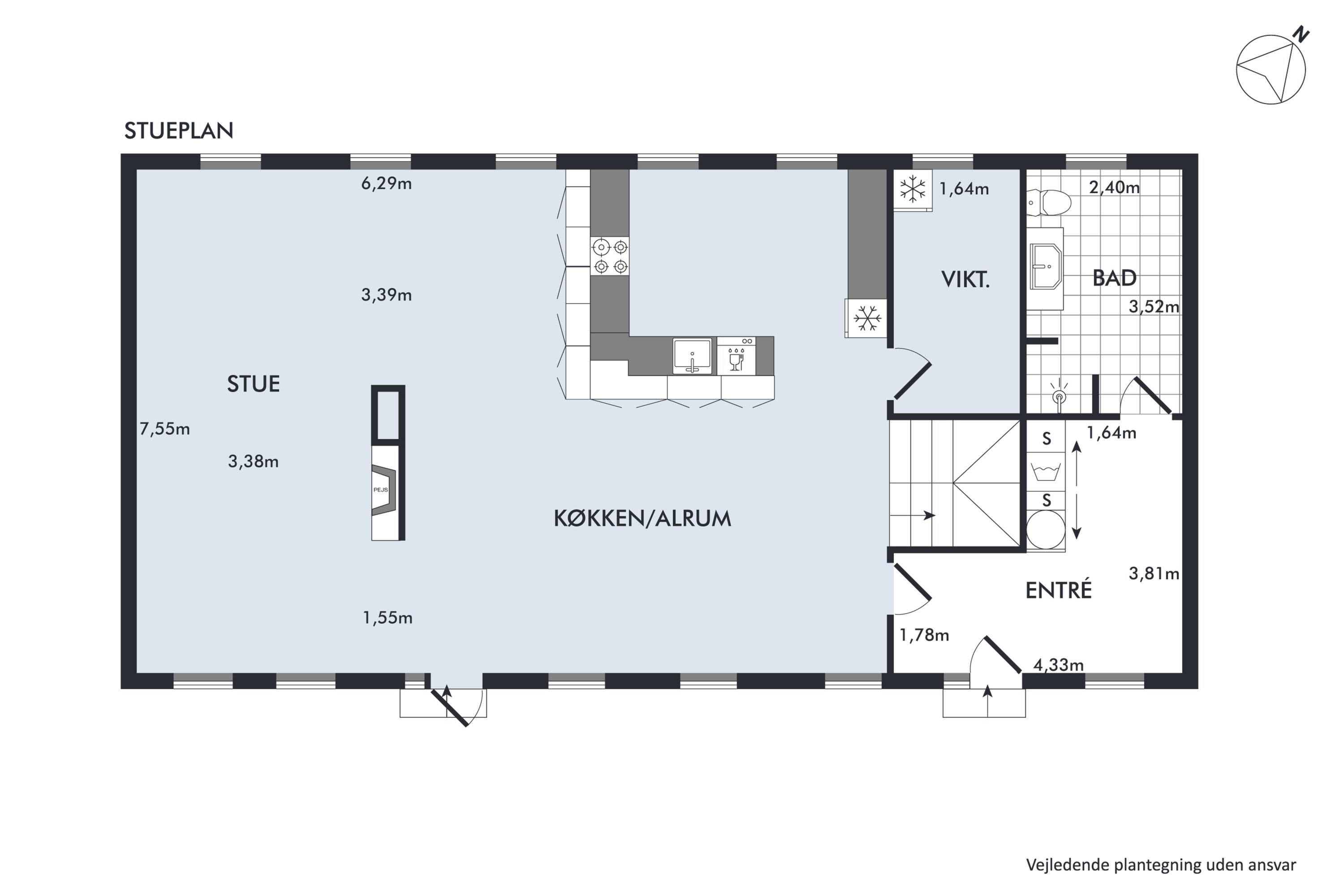 Plantegninger billede af Vindumvej 75, 8850 Bjerringbro