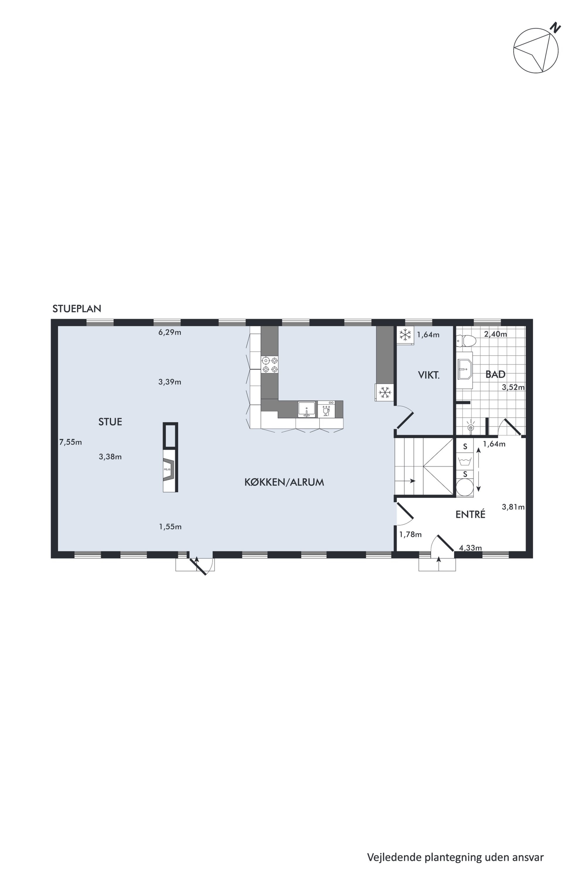 Plantegninger billede af Vindumvej 75, 8850 Bjerringbro