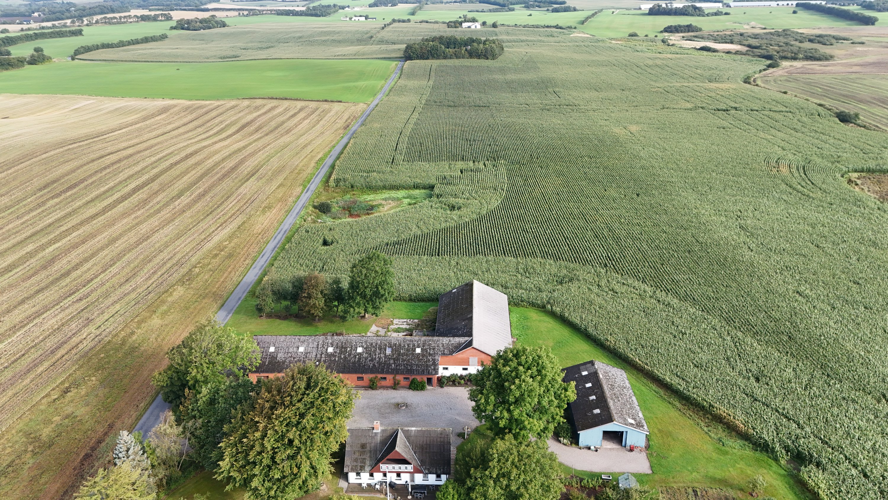 Fremhævet luftfoto billede i fuldskærmstilstand. Billede af Fragdrup Hedevej 7, Fragdrup, 9500 Hobro