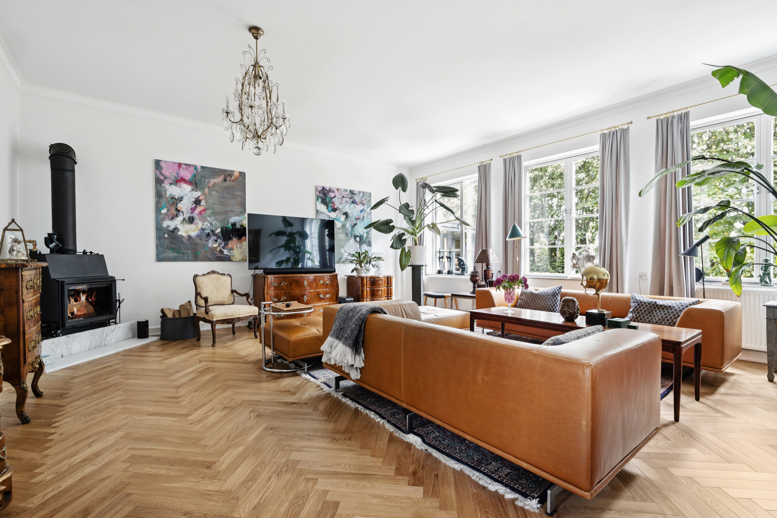 Fremhævet stue billede i fuldskærmstilstand. Billede af Førslev Kirkestræde 6, 4690 Haslev