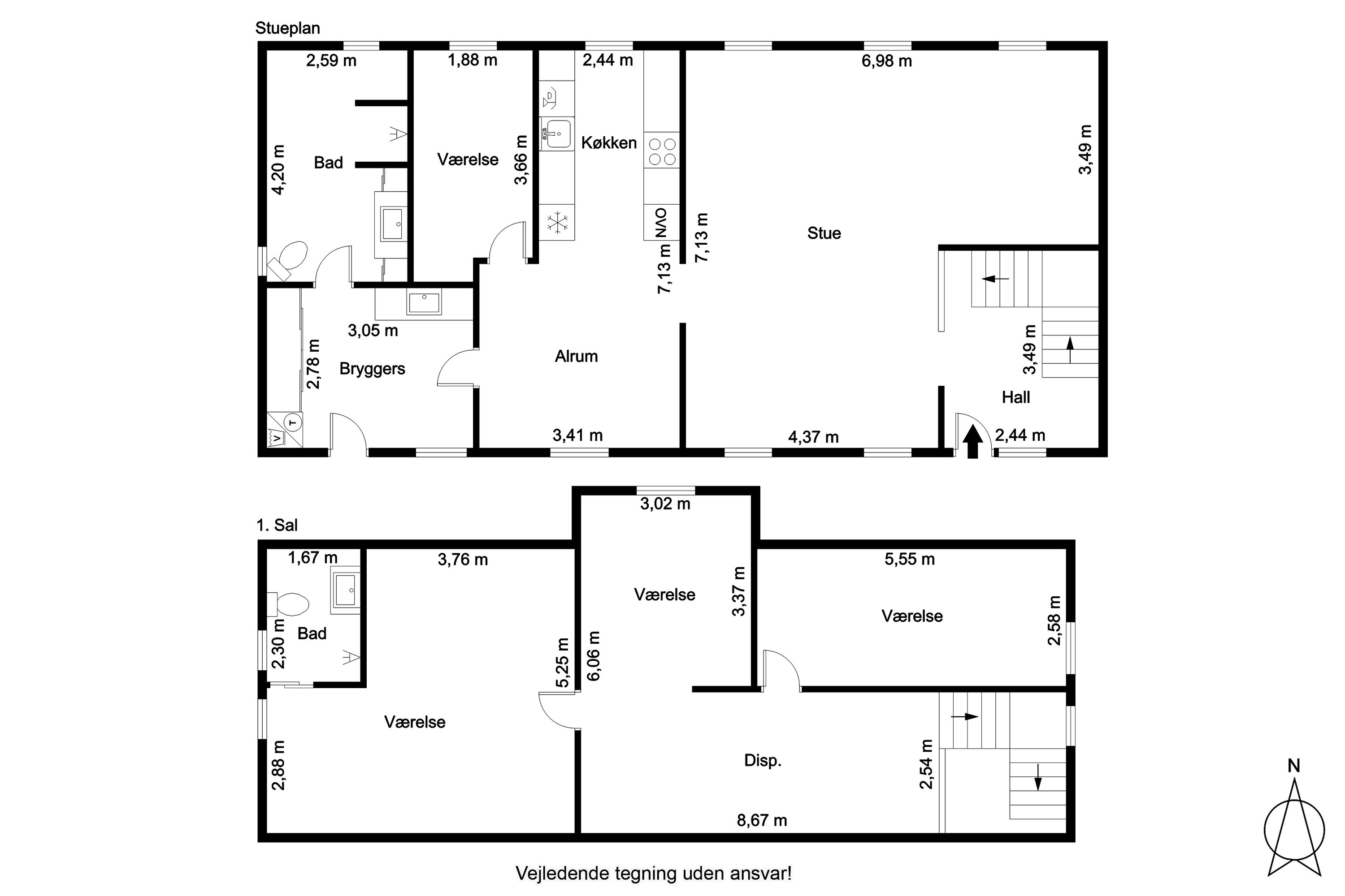 Plantegninger billede af Kraghedevej 186, 9382 Tylstrup