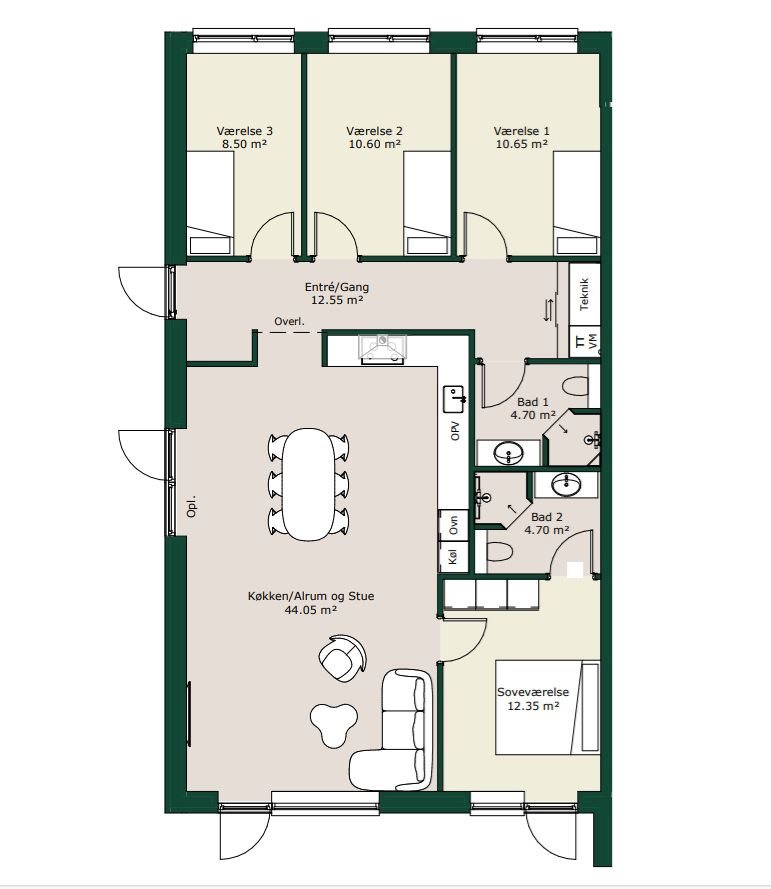 Plantegninger billede af Junker Ottos Vej 10, 8800 Viborg