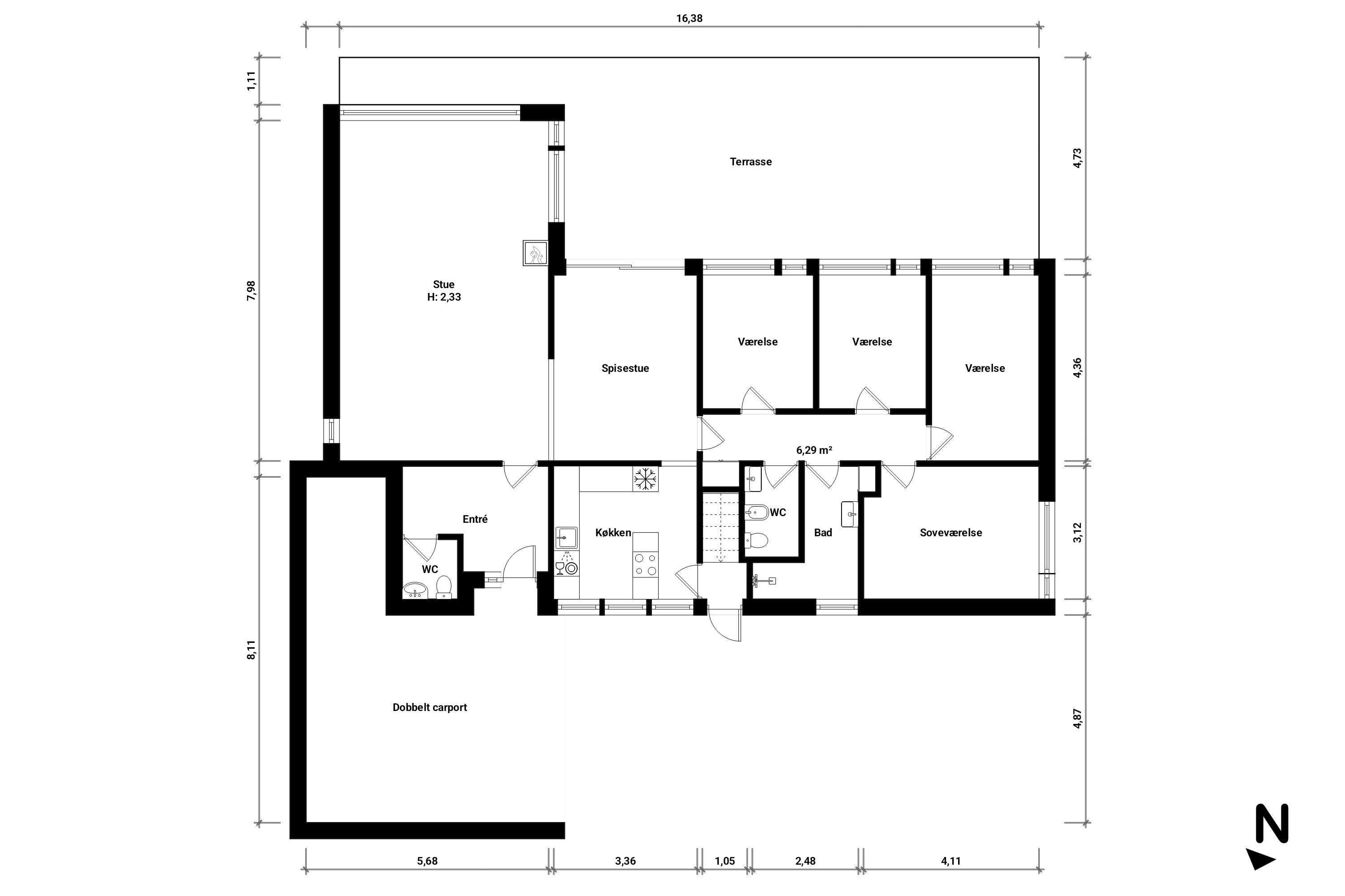 Plantegninger billede af Peter Freuchensvej 36, 4800 Nykøbing F