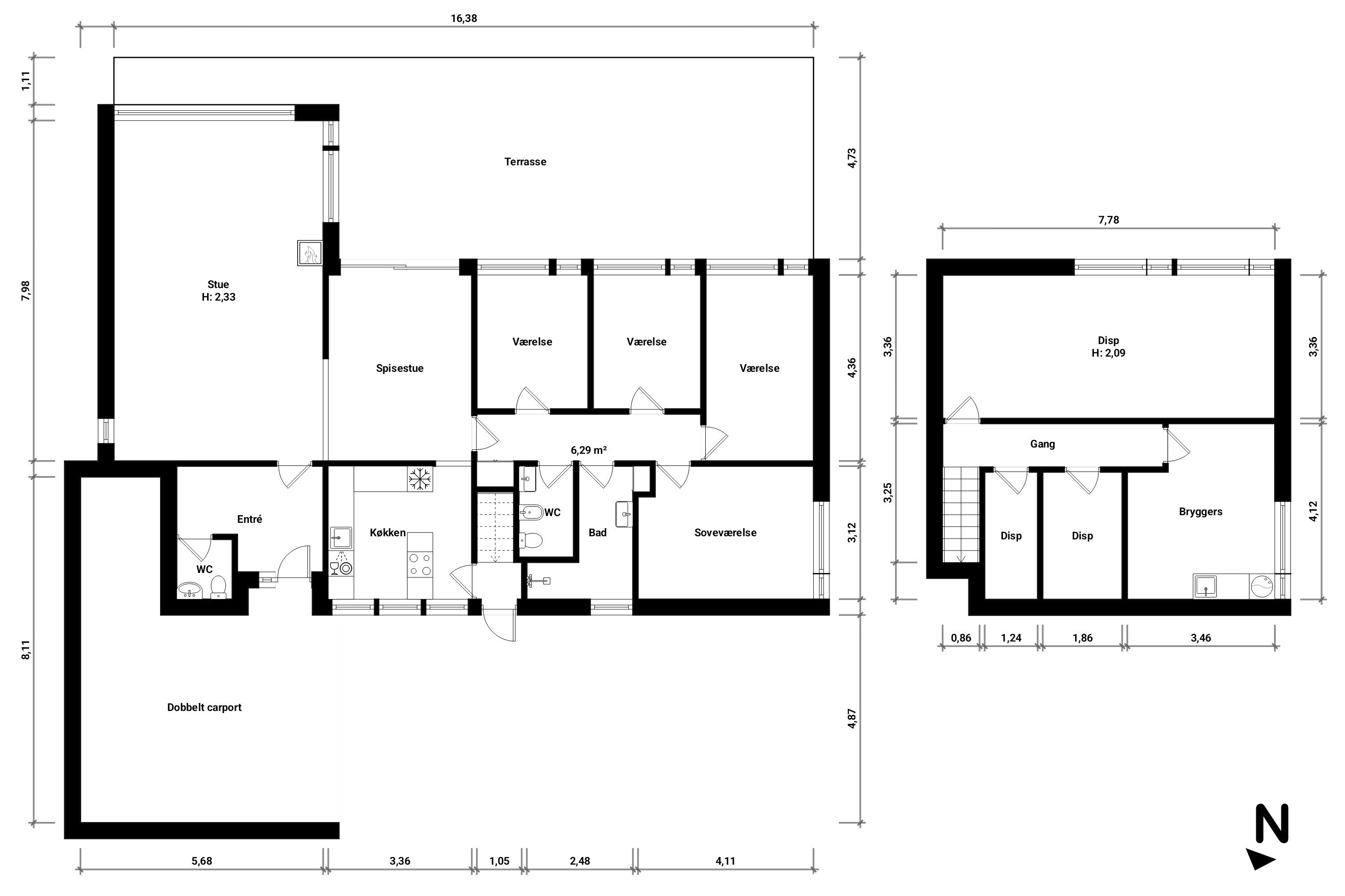 Plantegninger billede af Peter Freuchensvej 36, 4800 Nykøbing F