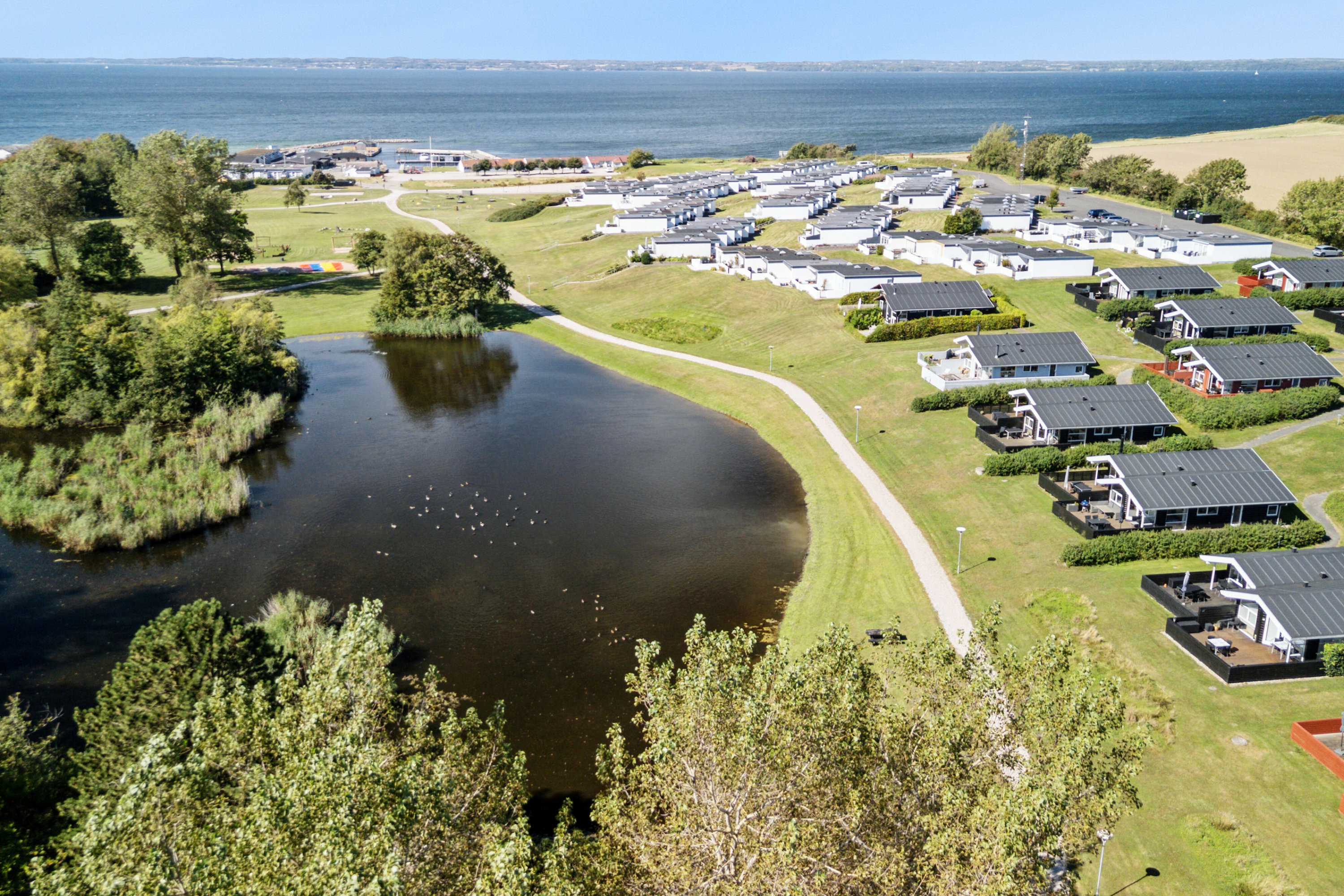 Fremhævet luftfoto billede i fuldskærmstilstand. Billede af Dageløkke Marina 6H, Dageløkke, 5953 Tranekær
