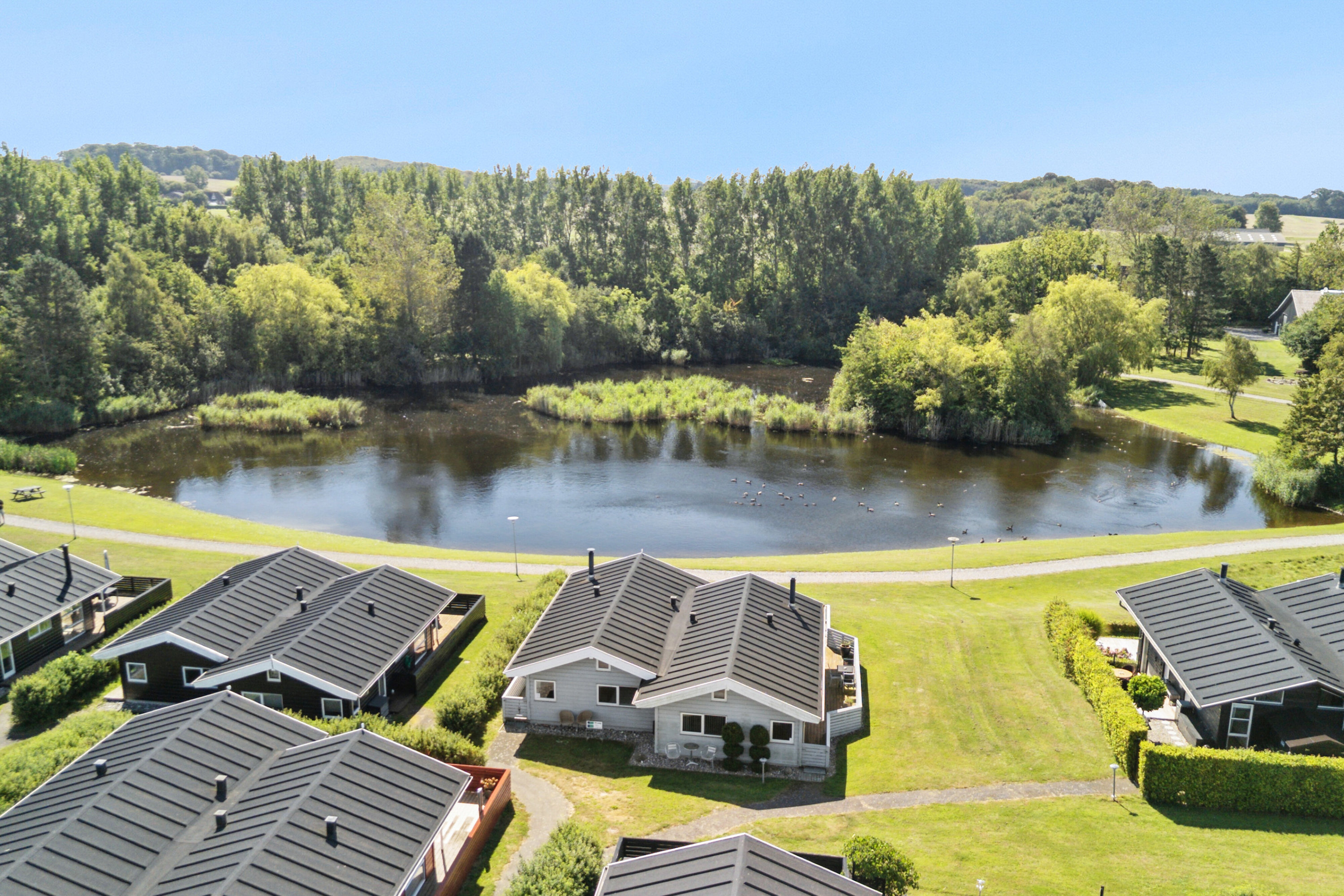 Fremhævet luftfoto billede i fuldskærmstilstand. Billede af Dageløkke Marina 6H, Dageløkke, 5953 Tranekær